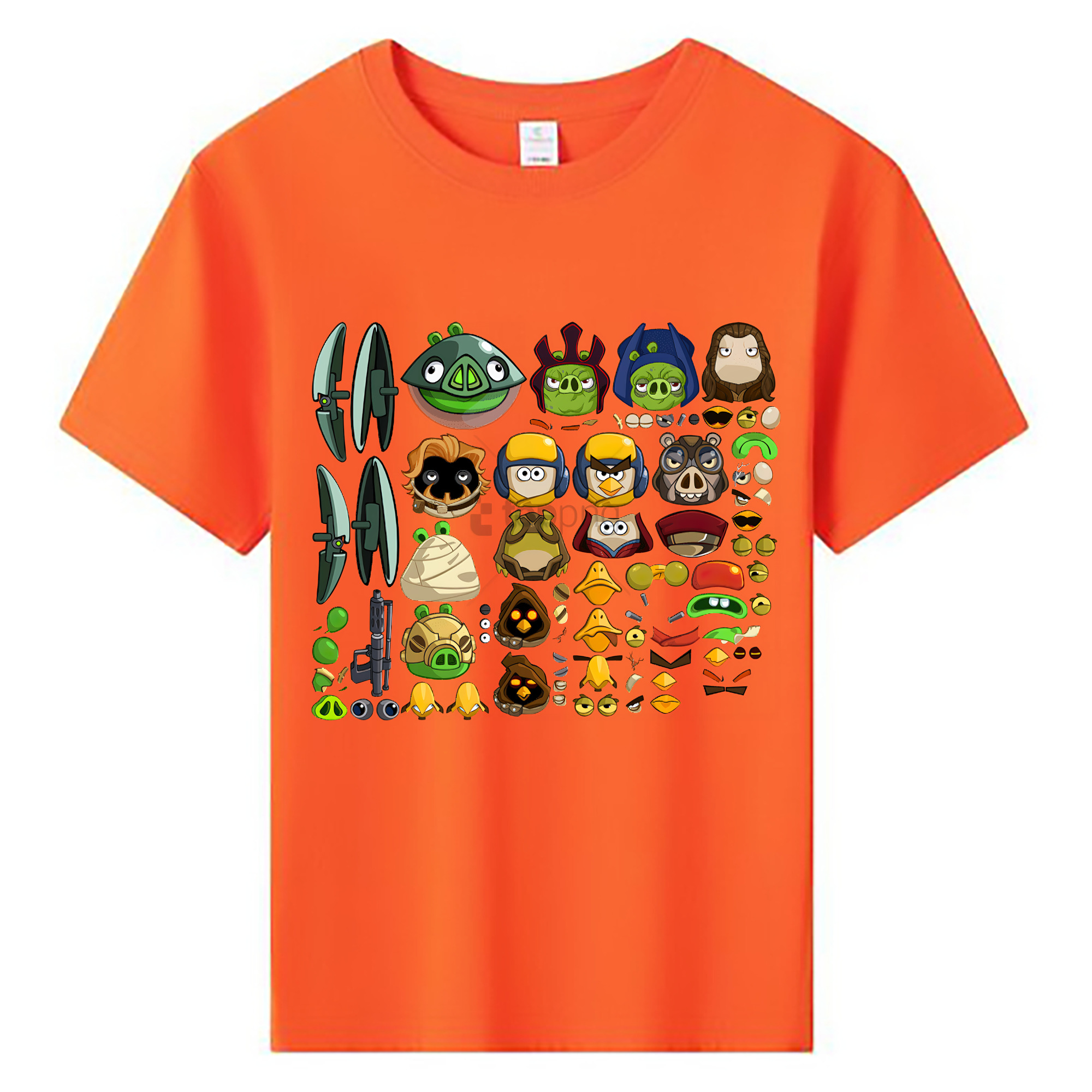 （画像用） Angry Birds アングリーバード 綿100％キッズTシャツ（フロントプリント）