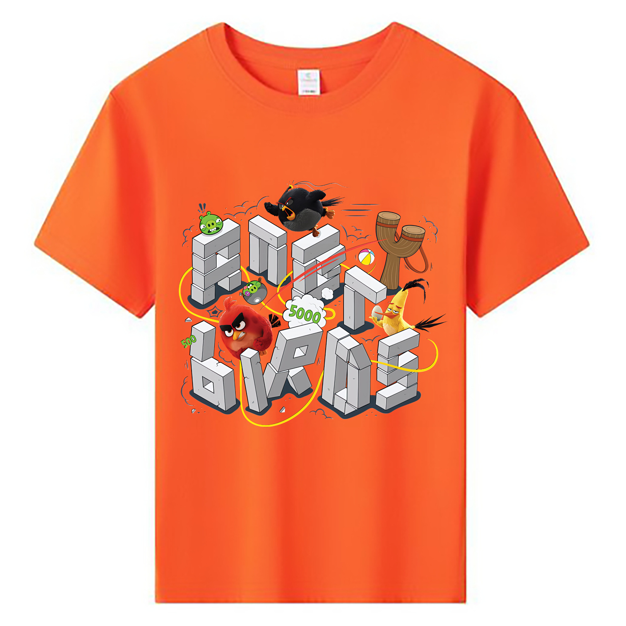 （画像用） Angry Birds アングリーバード 綿100％キッズTシャツ（フロントプリント）