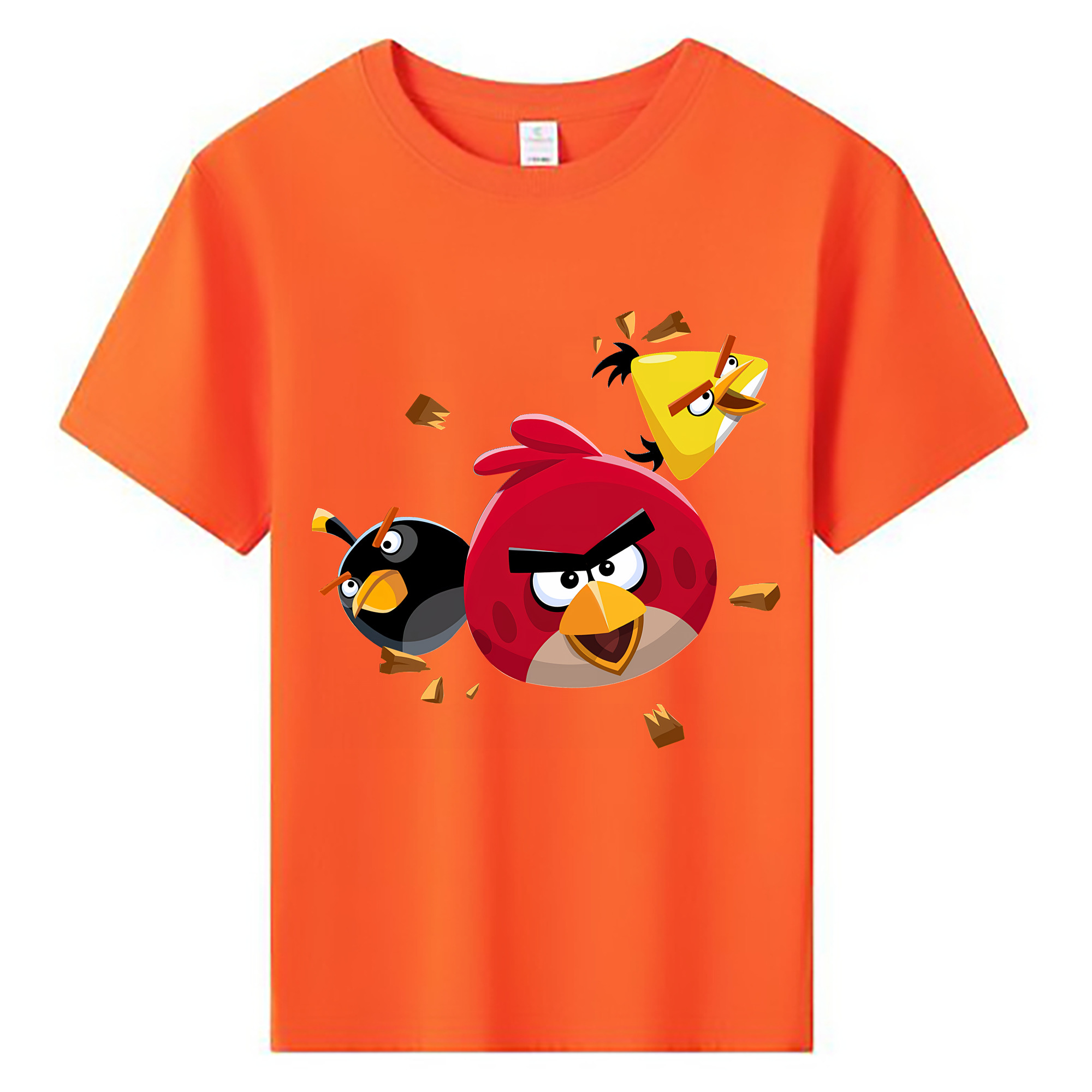 （画像用） Angry Birds アングリーバード 綿100％キッズTシャツ（フロントプリント）