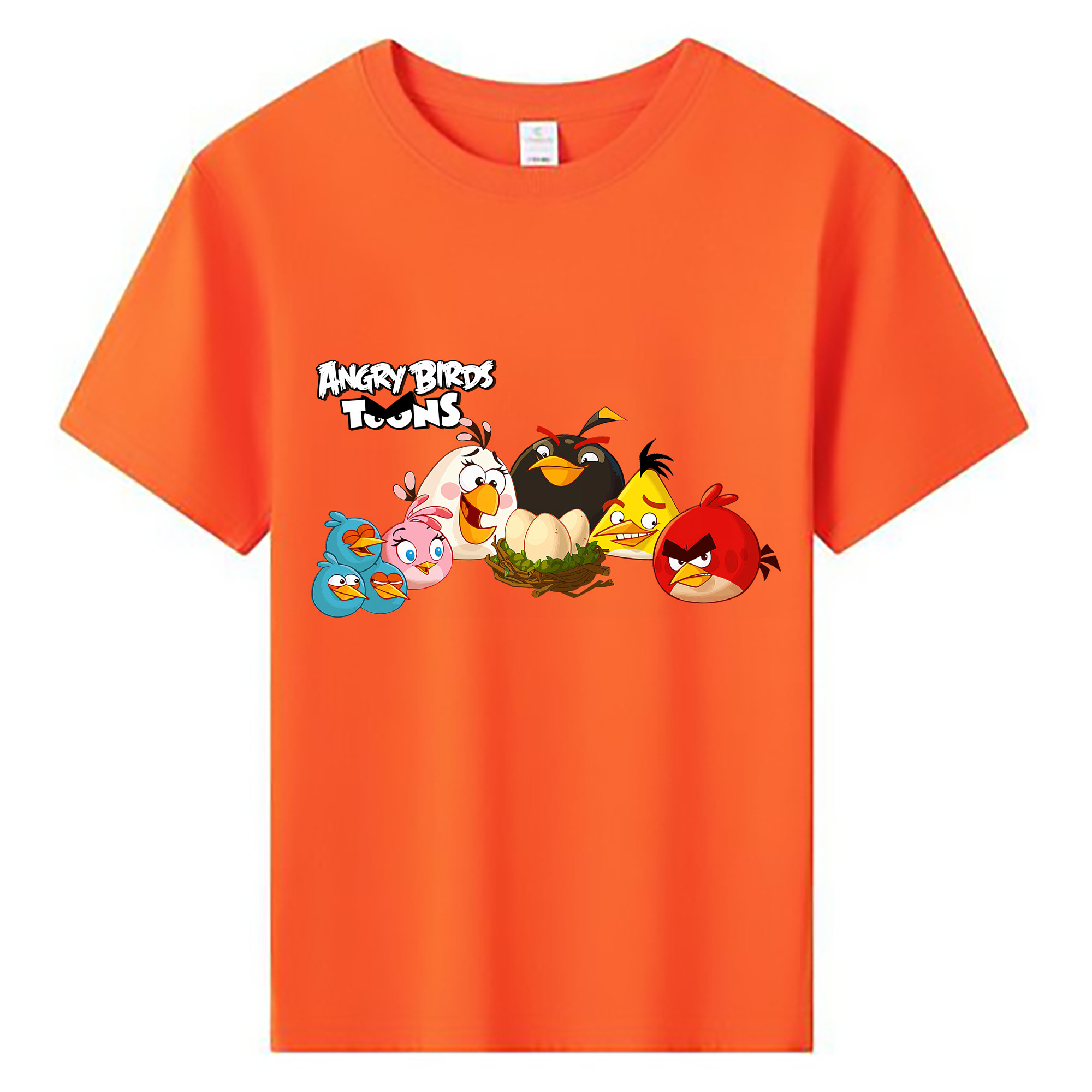 （画像用） Angry Birds アングリーバード 綿100％キッズTシャツ（フロントプリント）
