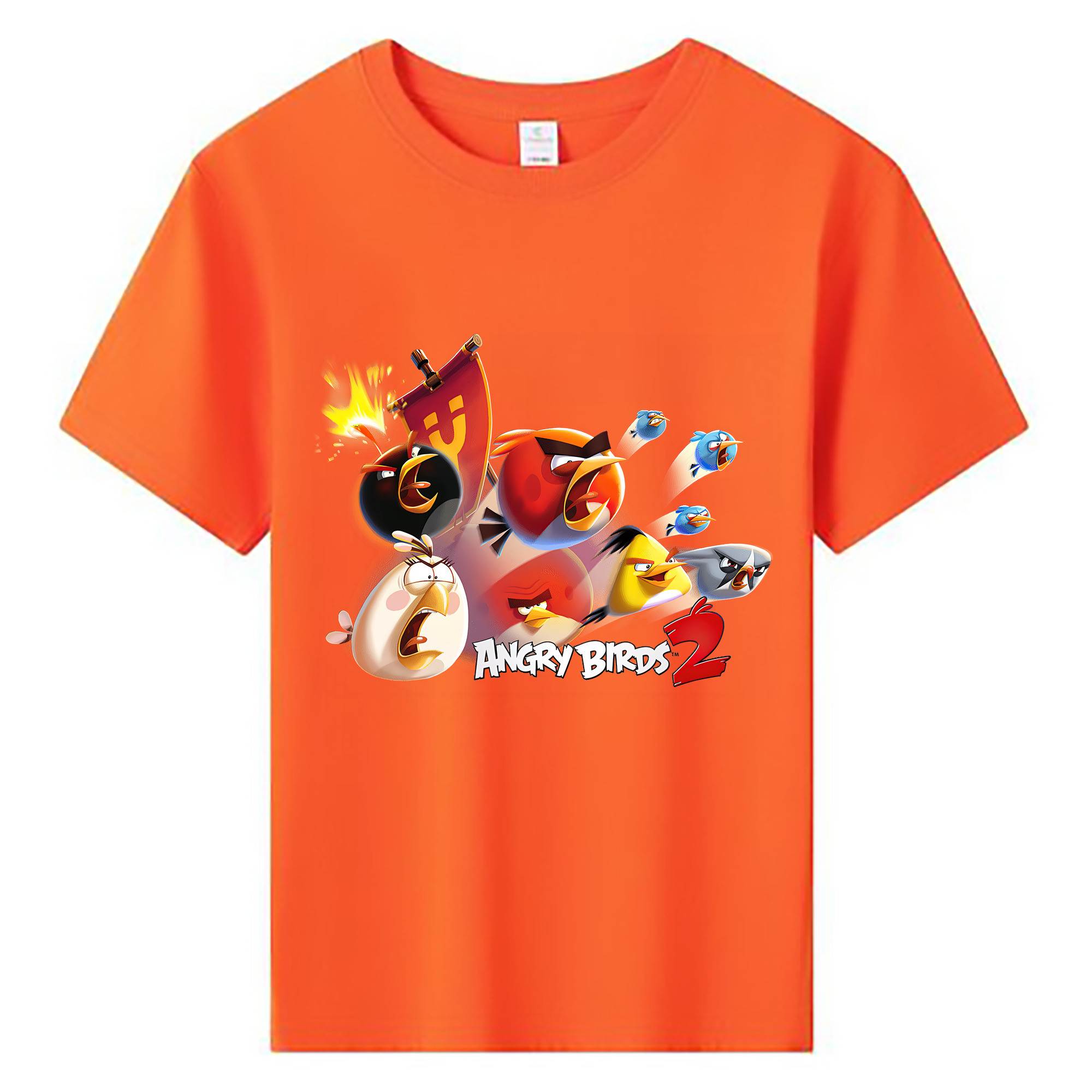（画像用） Angry Birds アングリーバード 綿100％キッズTシャツ（フロントプリント）
