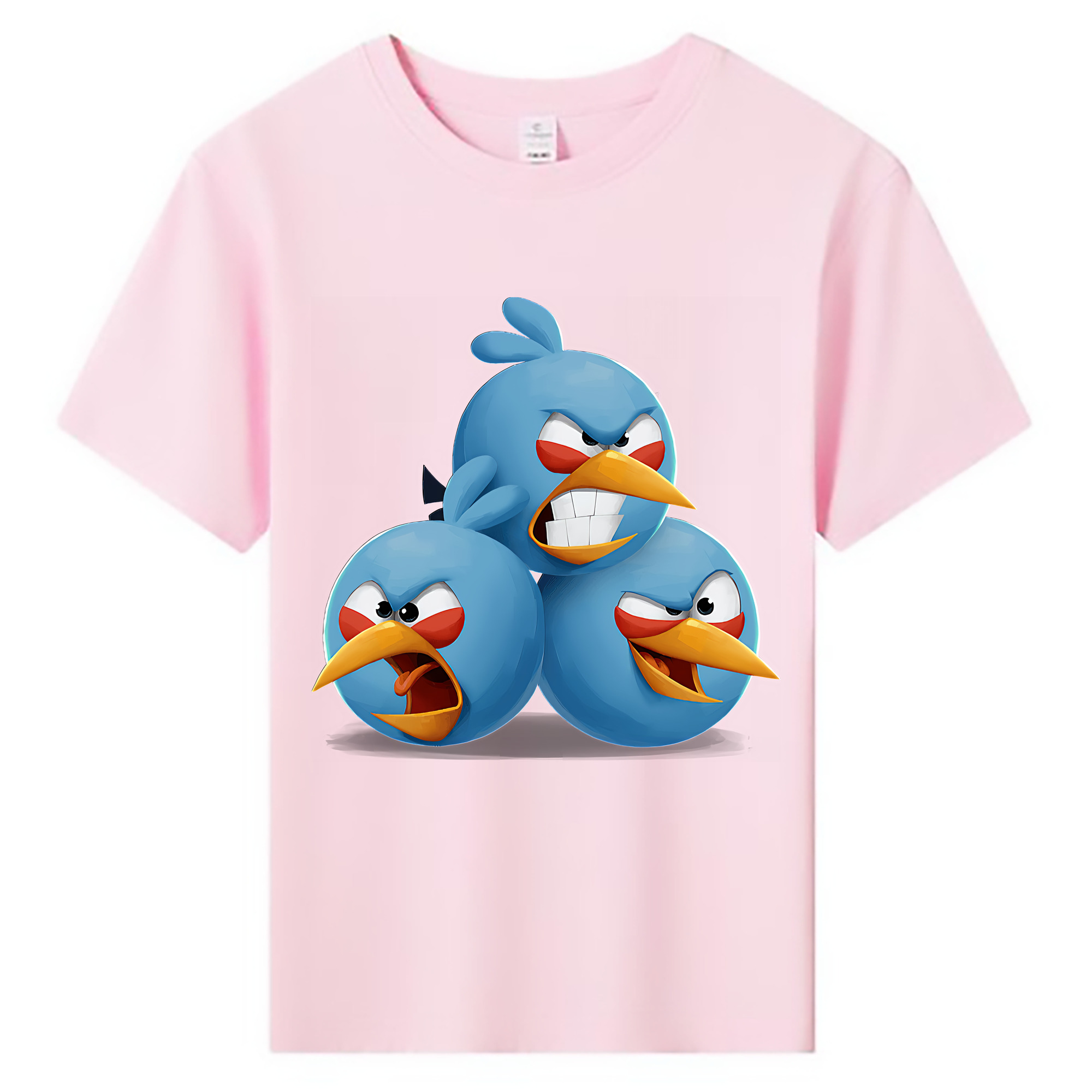 （画像用） Angry Birds アングリーバード 綿100％キッズTシャツ（フロントプリント）