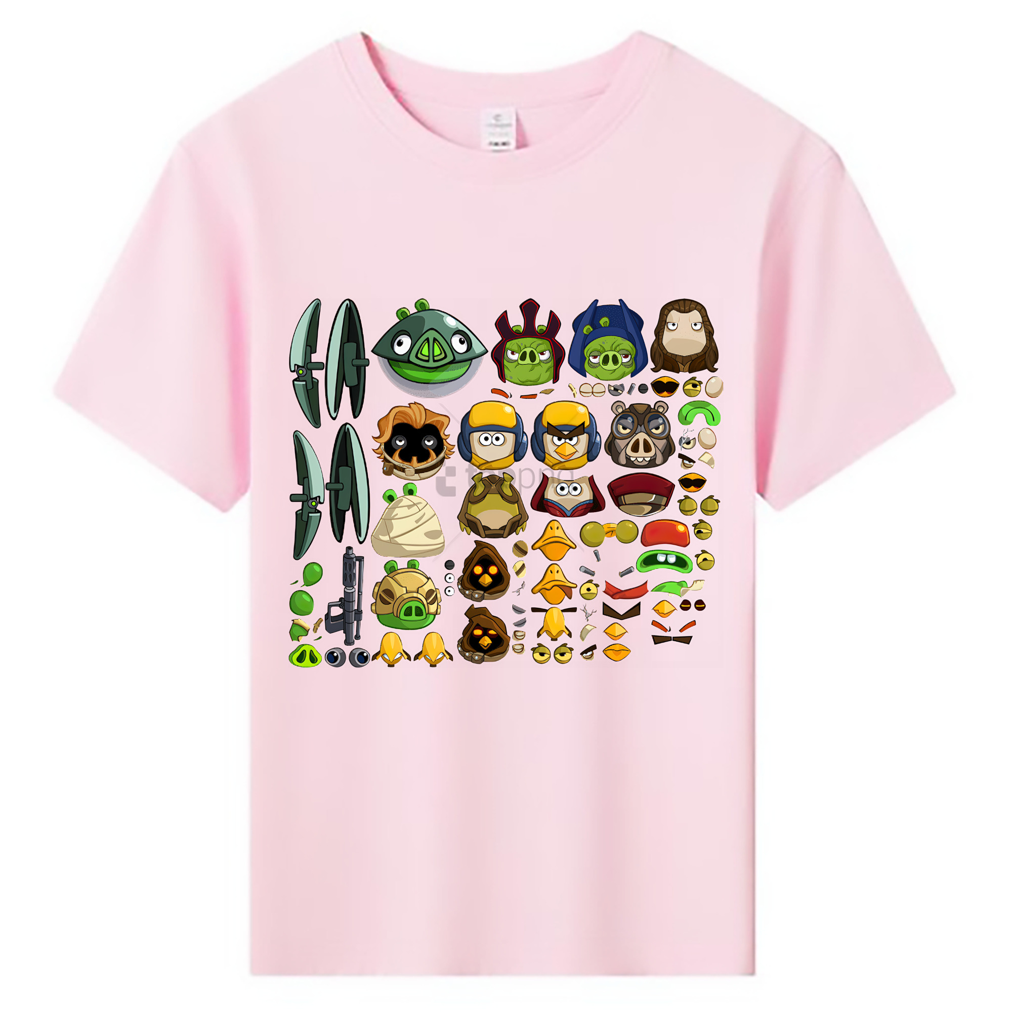 （画像用） Angry Birds アングリーバード 綿100％キッズTシャツ（フロントプリント）