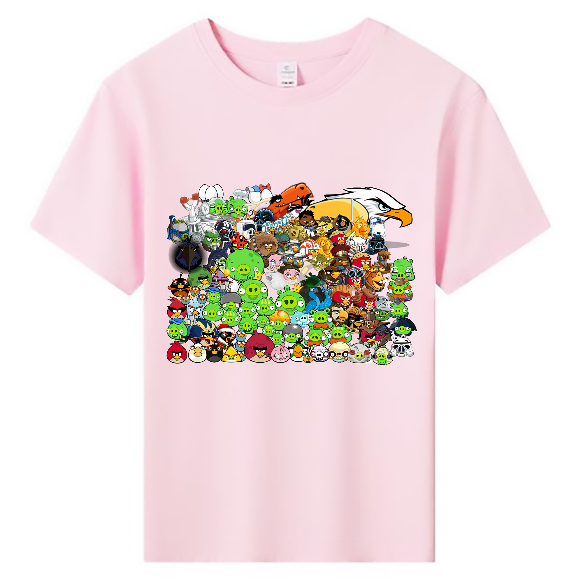 （画像用） Angry Birds アングリーバード 綿100％キッズTシャツ（フロントプリント）