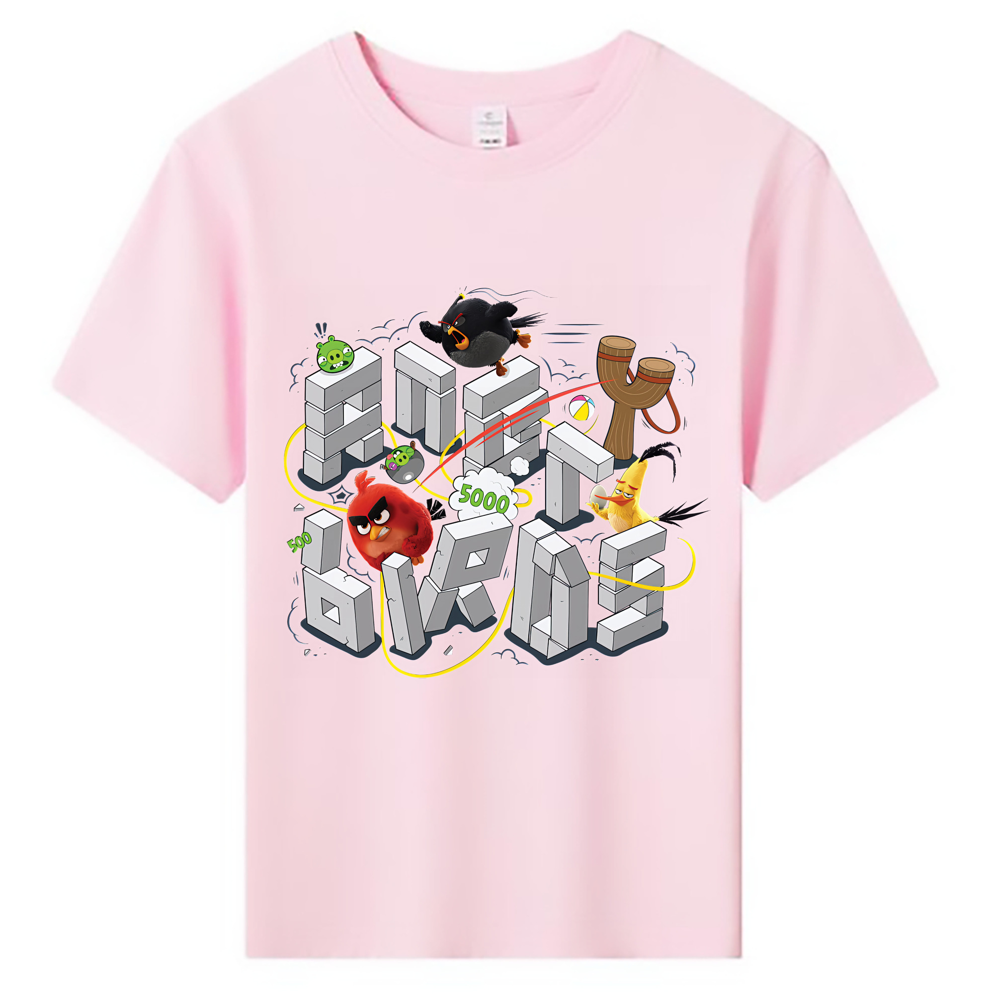 （画像用） Angry Birds アングリーバード 綿100％キッズTシャツ（フロントプリント）