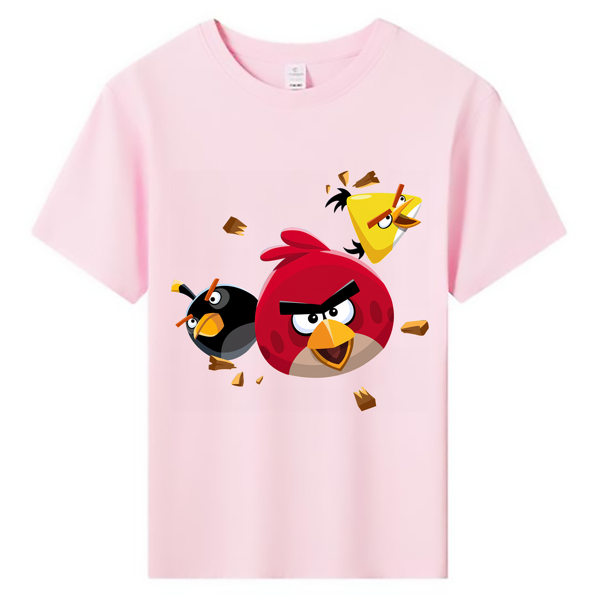 （画像用） Angry Birds アングリーバード 綿100％キッズTシャツ（フロントプリント）