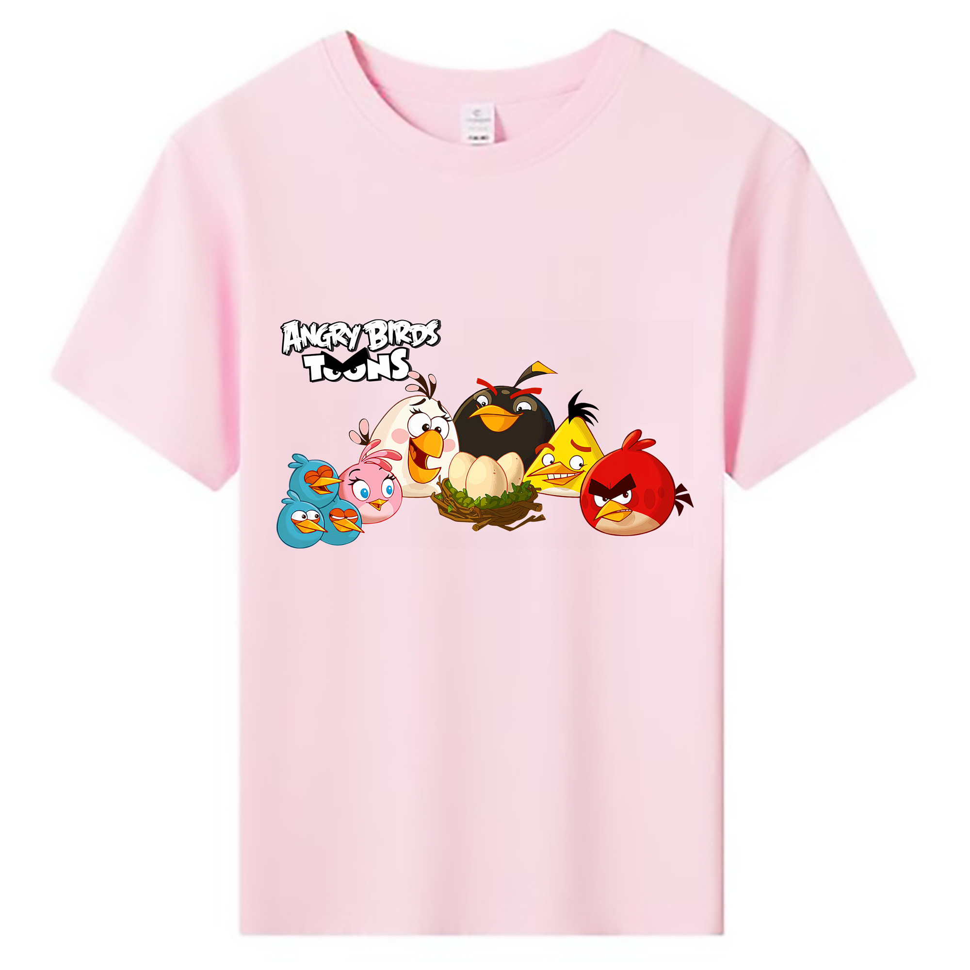 （画像用） Angry Birds アングリーバード 綿100％キッズTシャツ（フロントプリント）