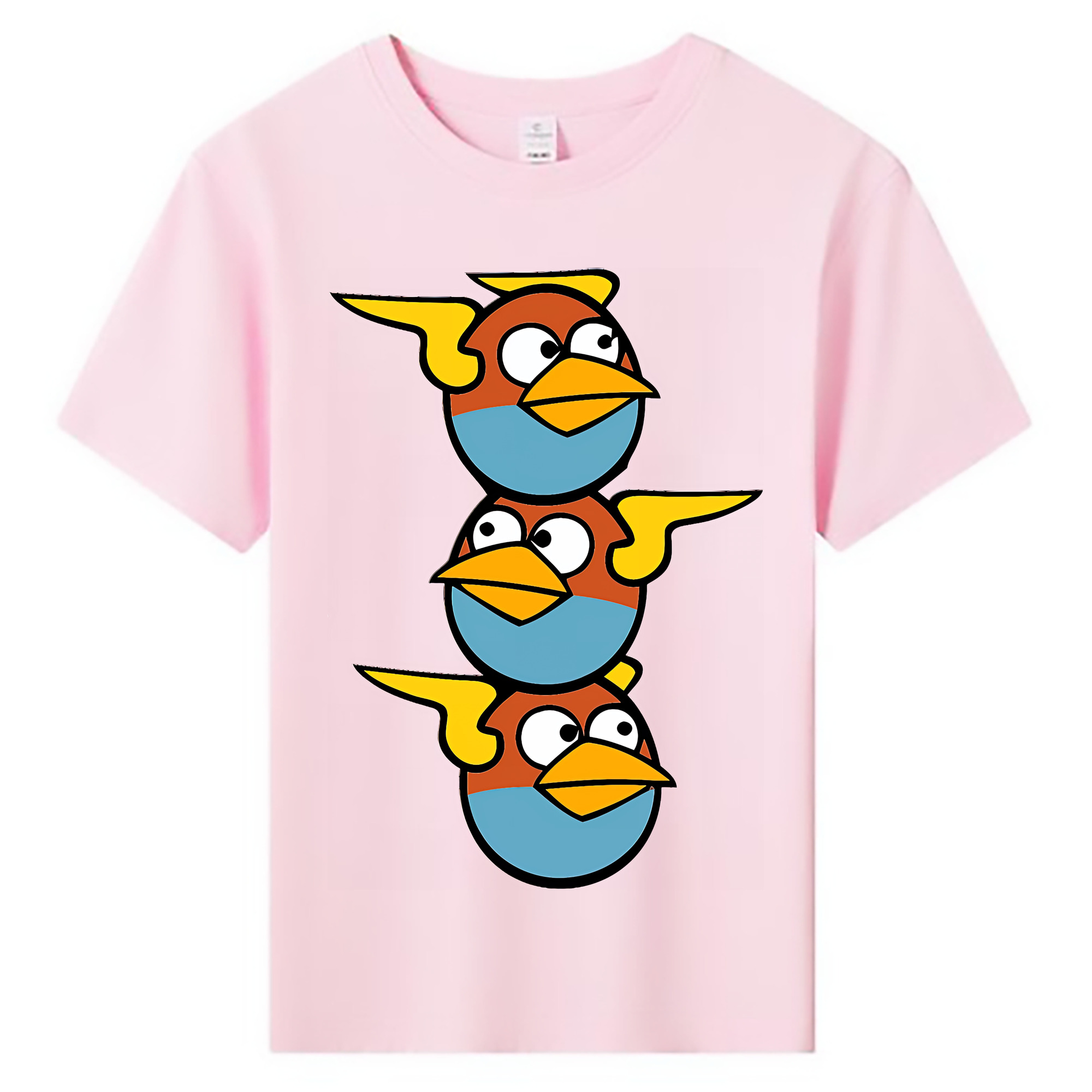 （画像用） Angry Birds アングリーバード 綿100％キッズTシャツ（フロントプリント）