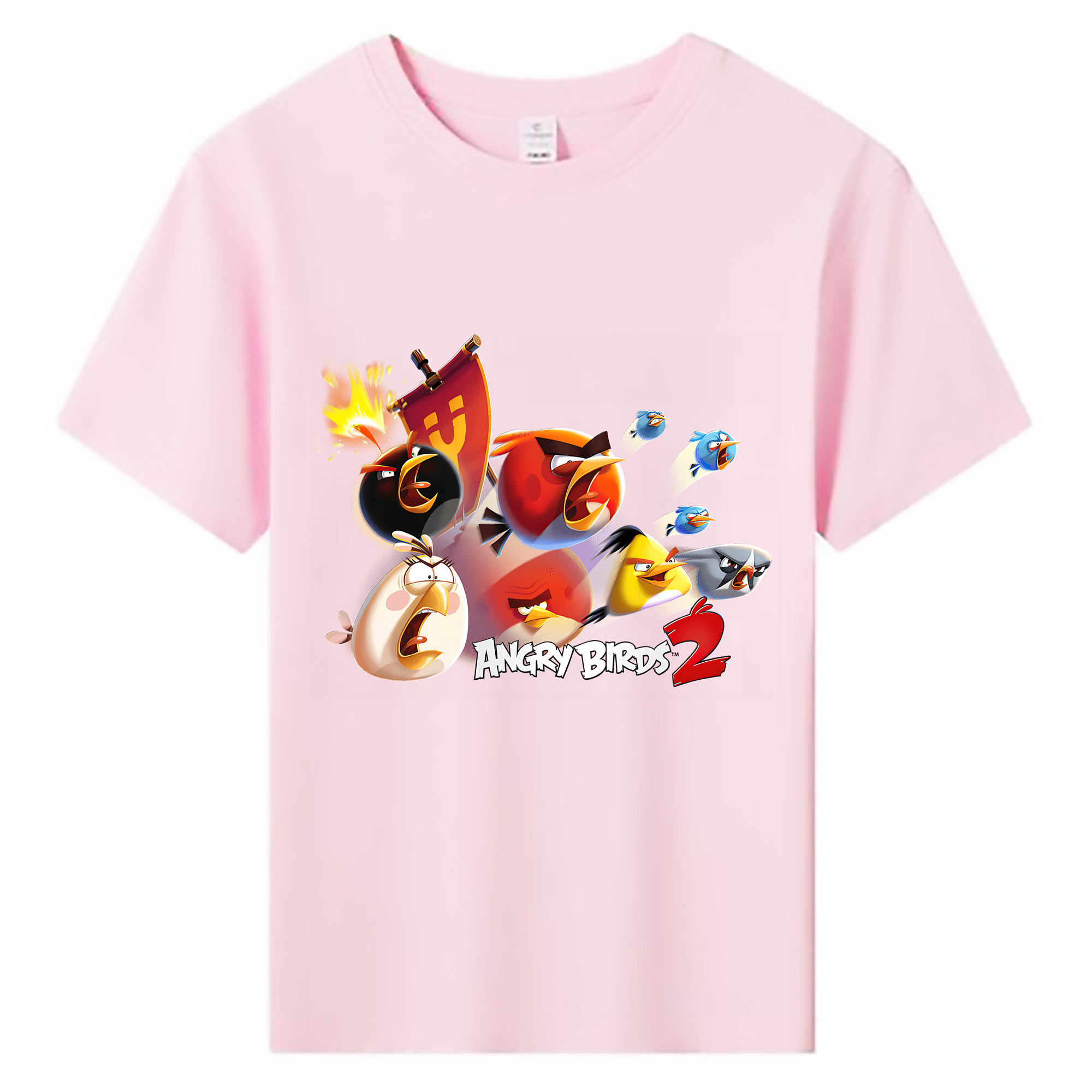 （画像用） Angry Birds アングリーバード 綿100％キッズTシャツ（フロントプリント）