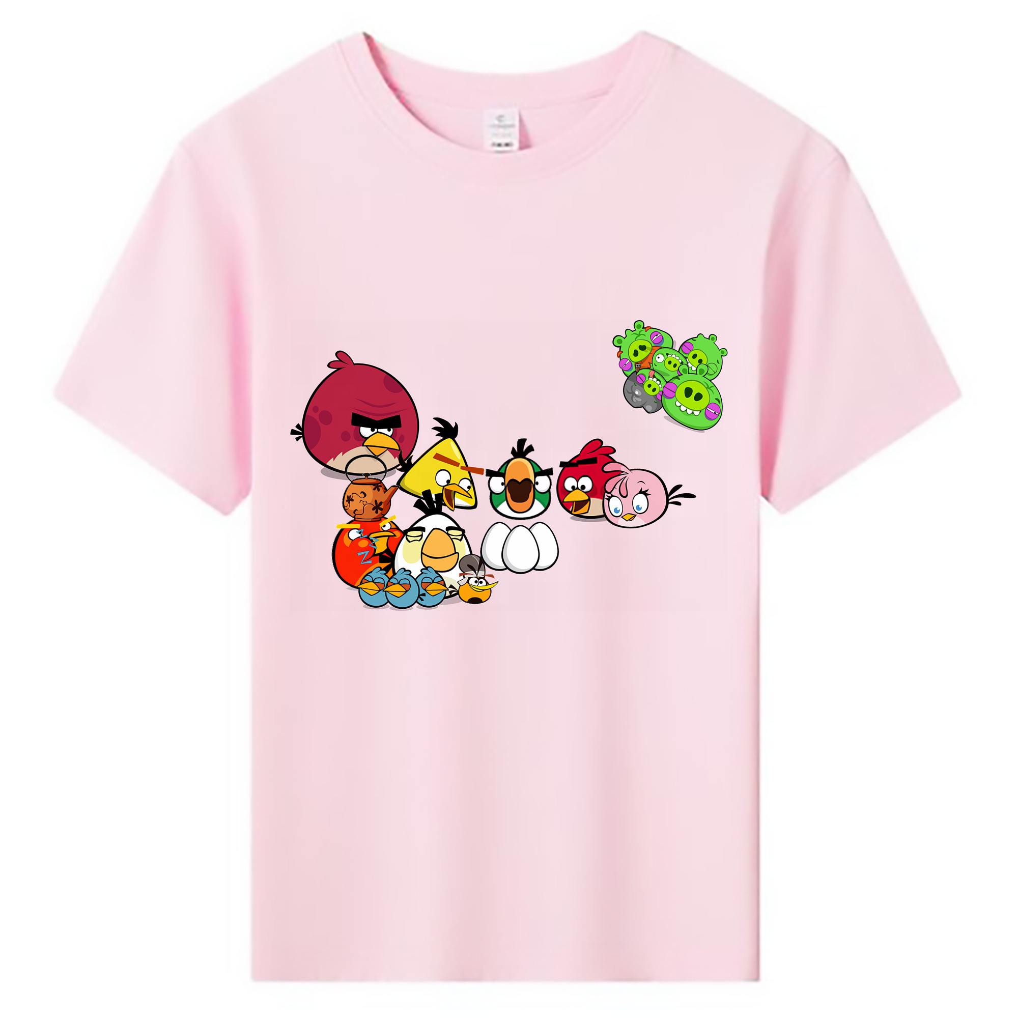 （画像用） Angry Birds アングリーバード 綿100％キッズTシャツ（フロントプリント）