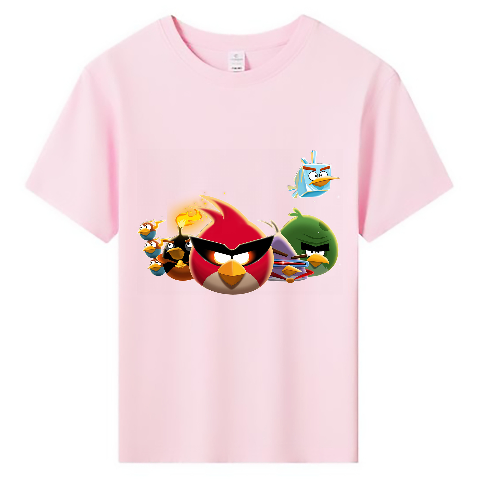 （画像用） Angry Birds アングリーバード 綿100％キッズTシャツ（フロントプリント）