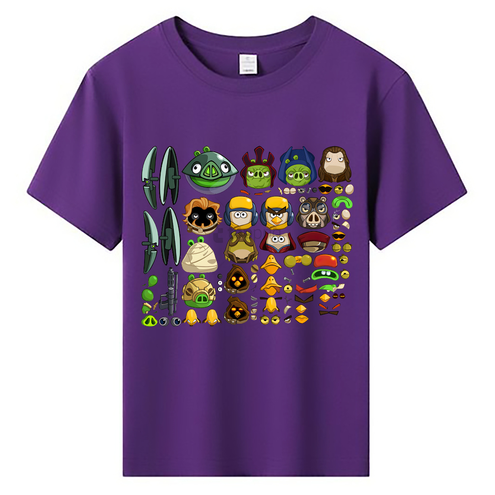 （画像用） Angry Birds アングリーバード 綿100％キッズTシャツ（フロントプリント）