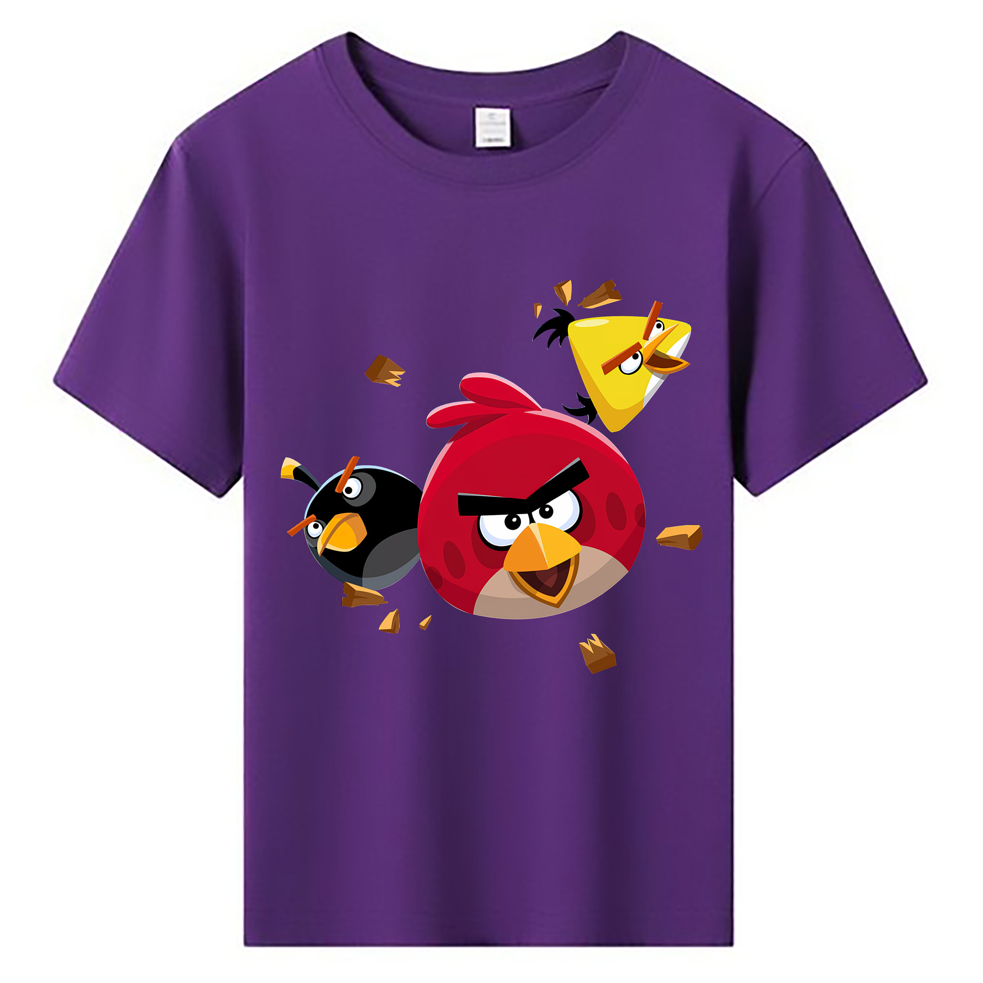 （画像用） Angry Birds アングリーバード 綿100％キッズTシャツ（フロントプリント）