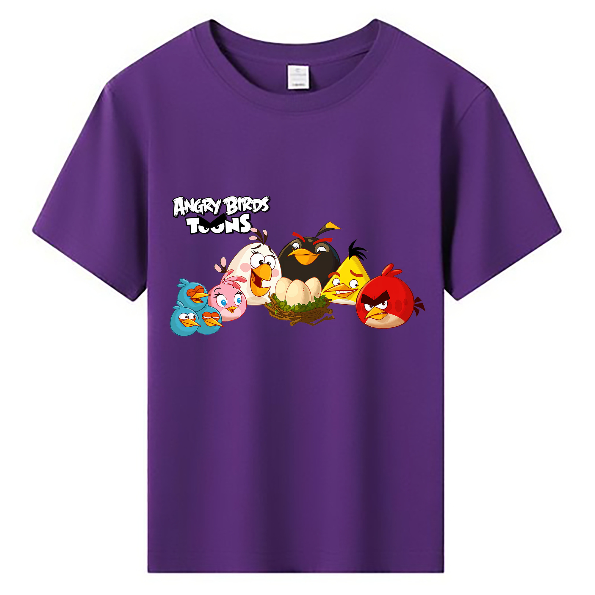 （画像用） Angry Birds アングリーバード 綿100％キッズTシャツ（フロントプリント）