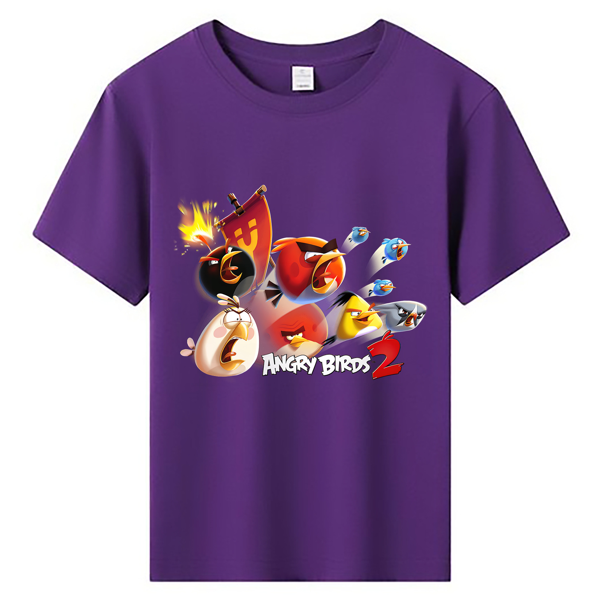 （画像用） Angry Birds アングリーバード 綿100％キッズTシャツ（フロントプリント）