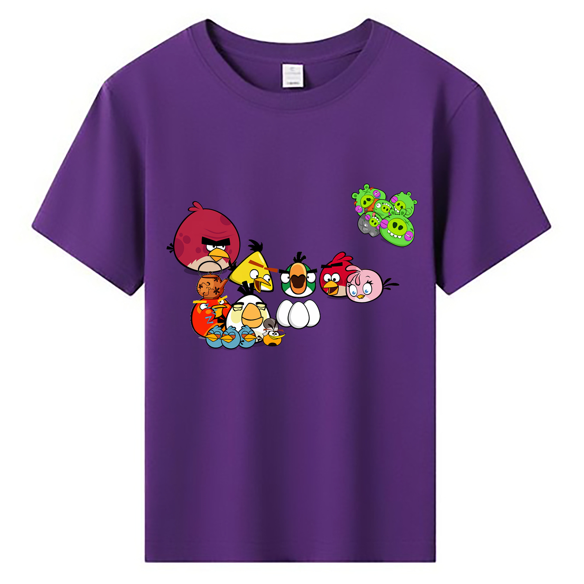 （画像用） Angry Birds アングリーバード 綿100％キッズTシャツ（フロントプリント）