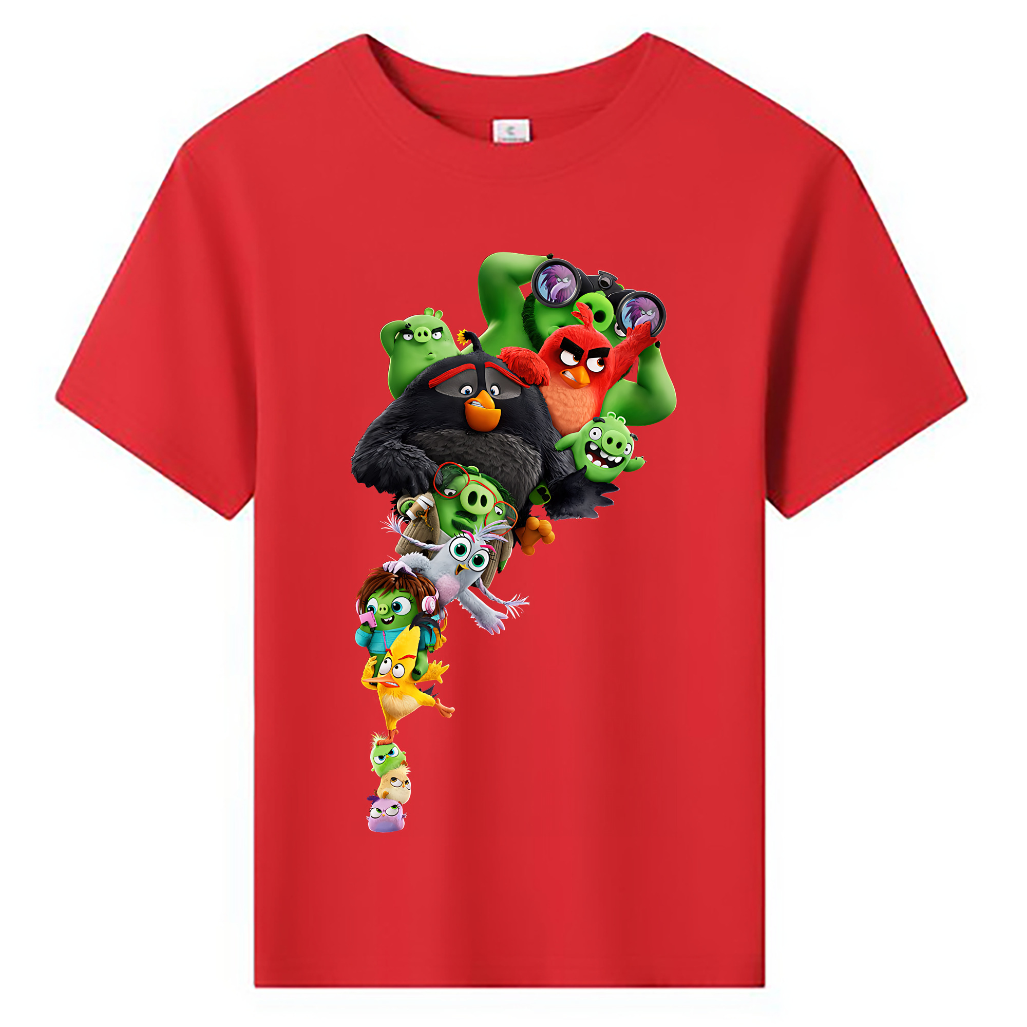 （画像用） Angry Birds アングリーバード 綿100％キッズTシャツ（フロントプリント）