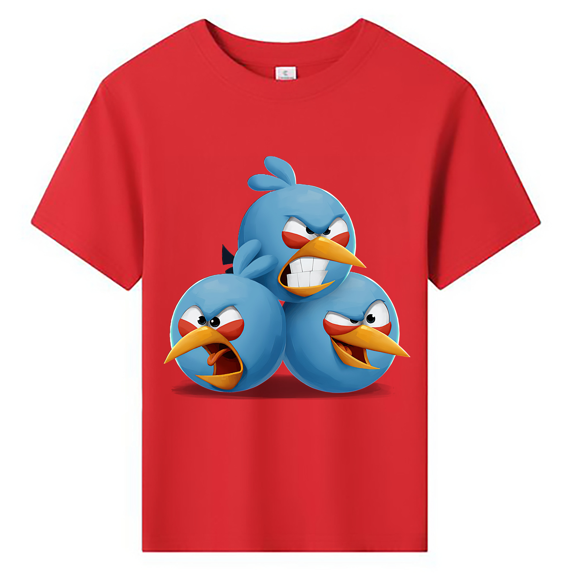 （画像用） Angry Birds アングリーバード 綿100％キッズTシャツ（フロントプリント）