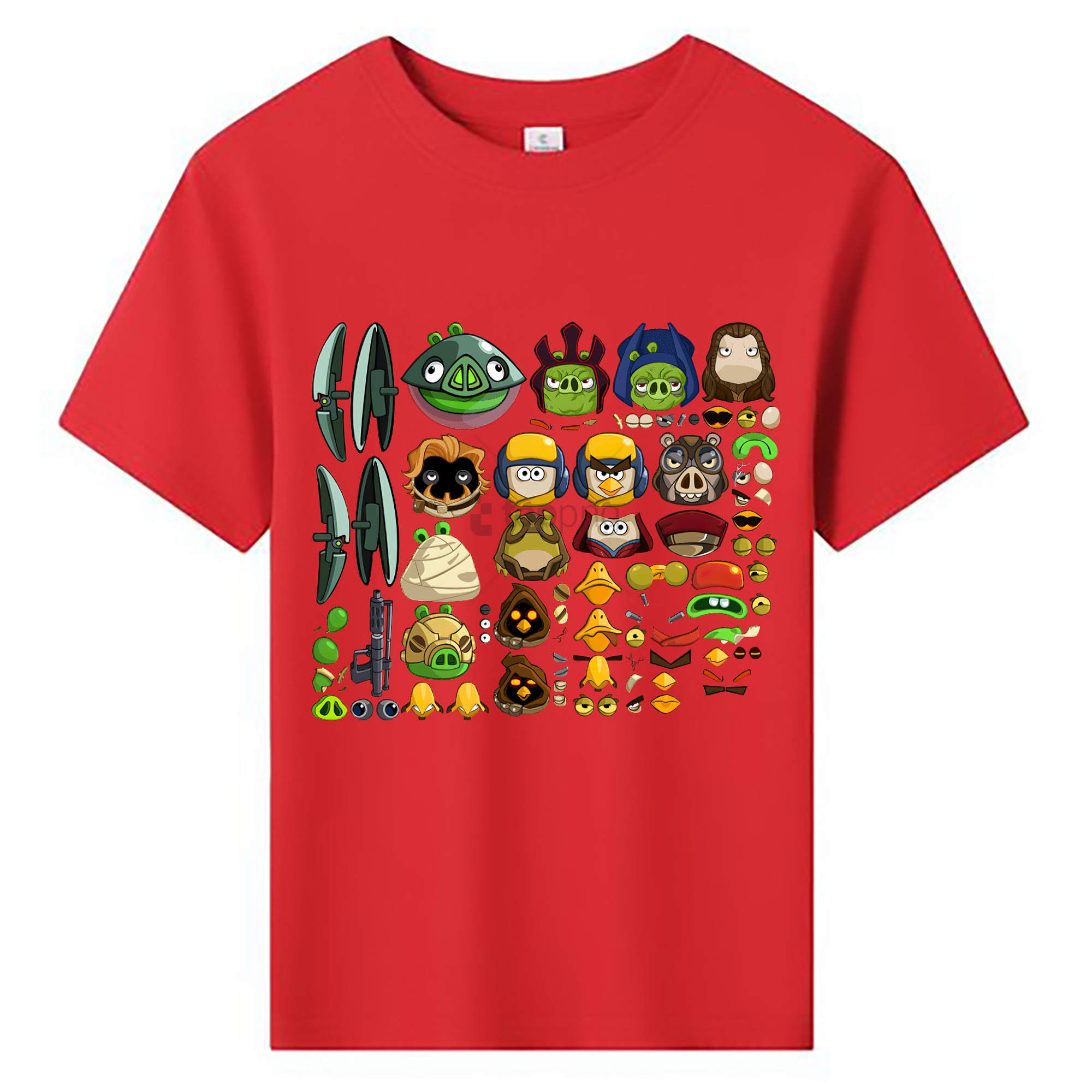 （画像用） Angry Birds アングリーバード 綿100％キッズTシャツ（フロントプリント）