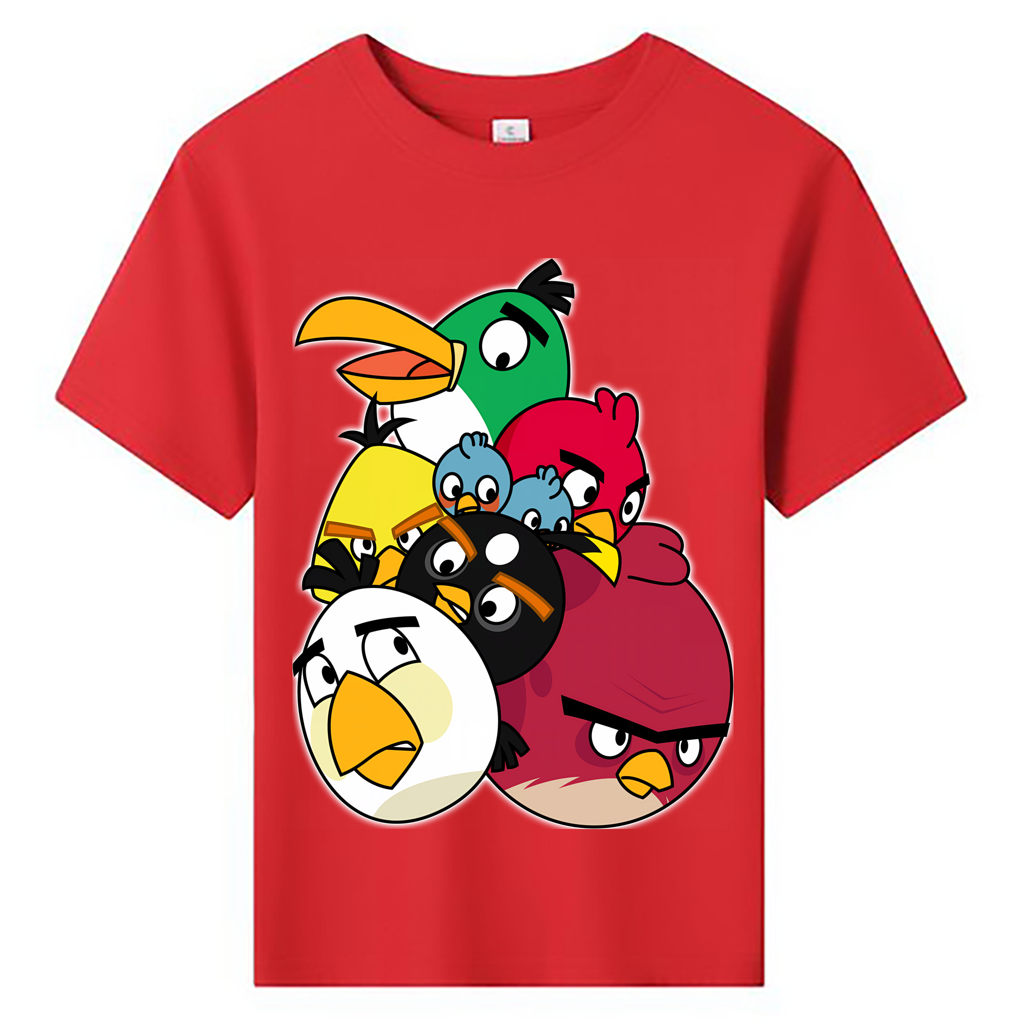 （画像用） Angry Birds アングリーバード 綿100％キッズTシャツ（フロントプリント）