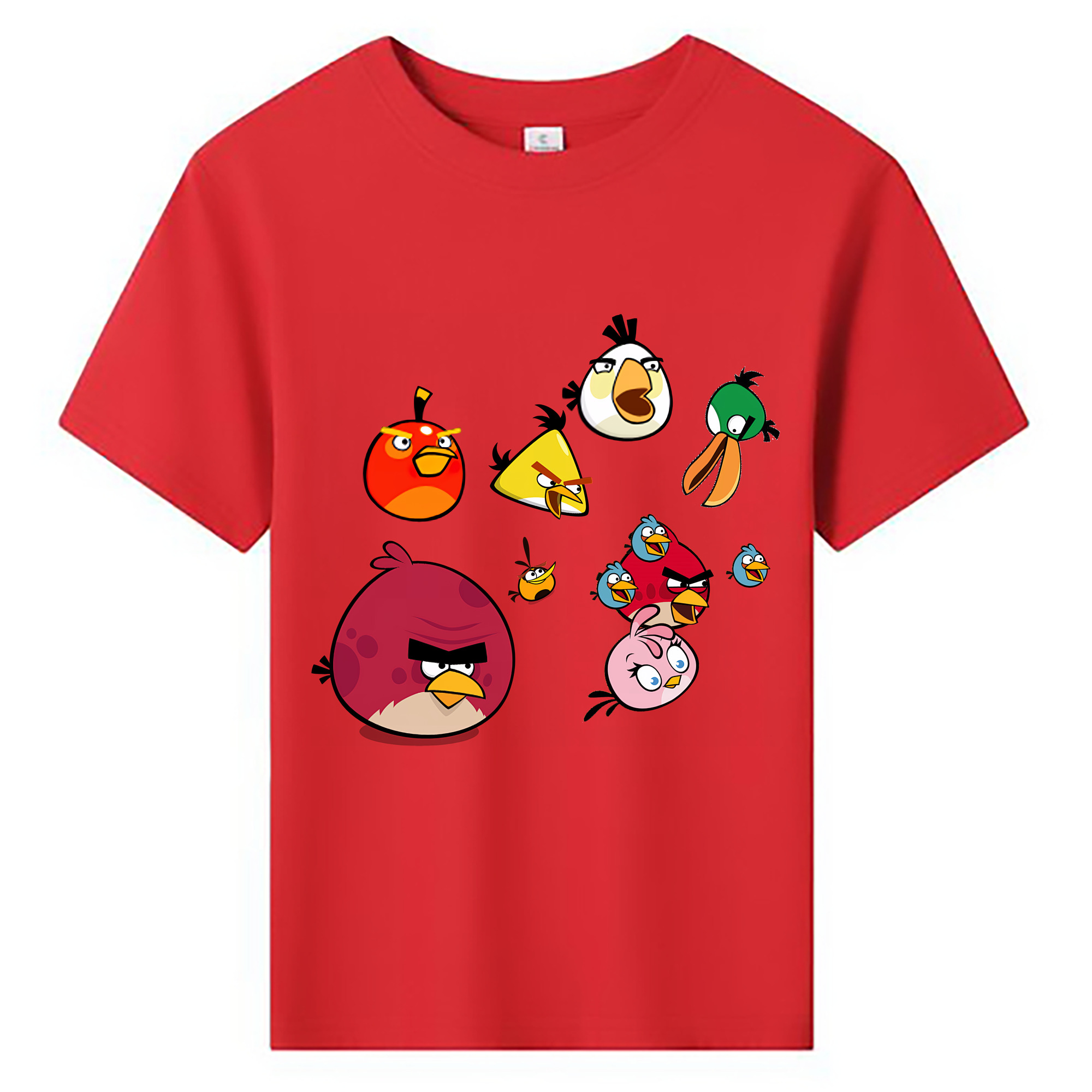 （画像用） Angry Birds アングリーバード 綿100％キッズTシャツ（フロントプリント）