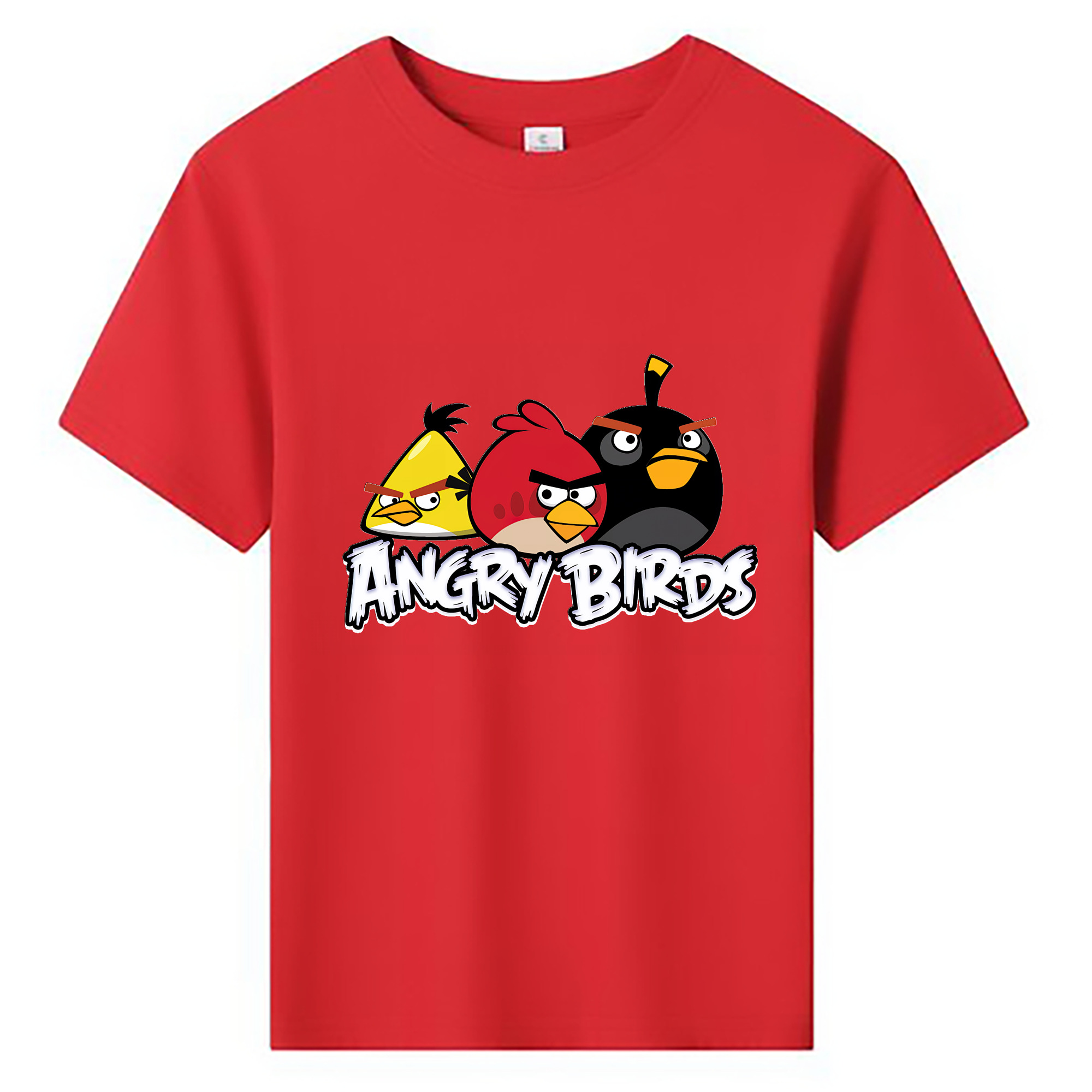 （画像用） Angry Birds アングリーバード 綿100％キッズTシャツ（フロントプリント）