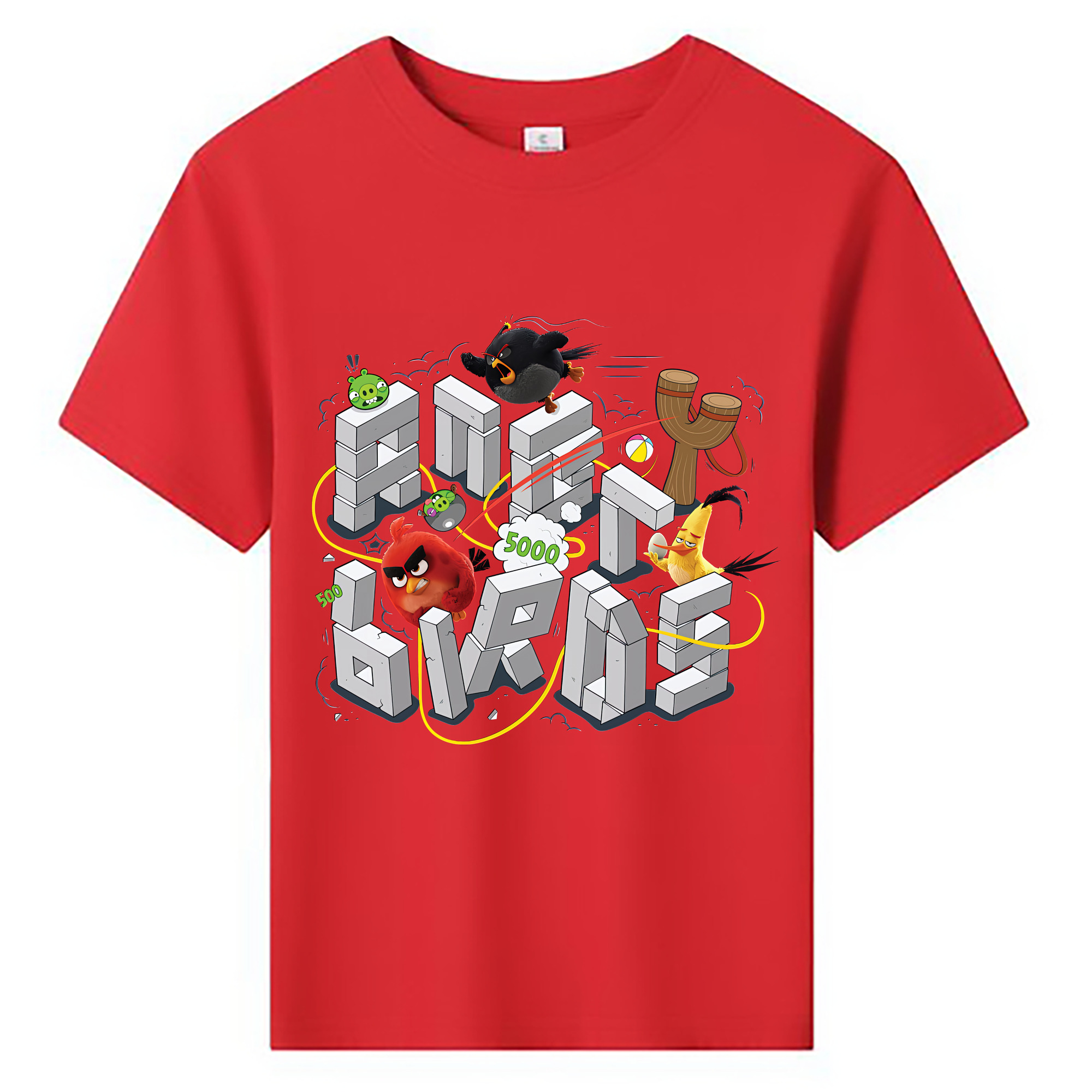 （画像用） Angry Birds アングリーバード 綿100％キッズTシャツ（フロントプリント）
