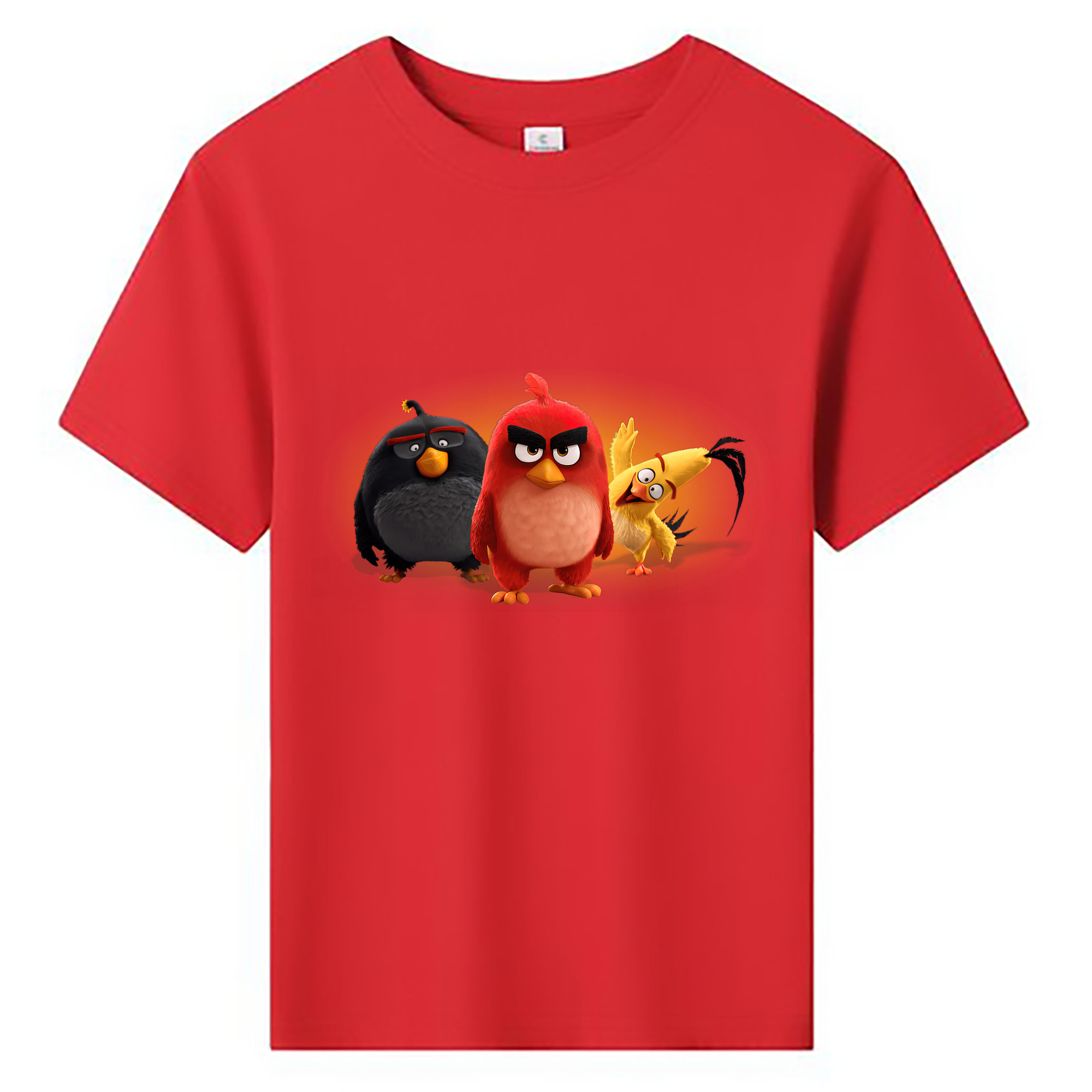 （画像用） Angry Birds アングリーバード 綿100％キッズTシャツ（フロントプリント）