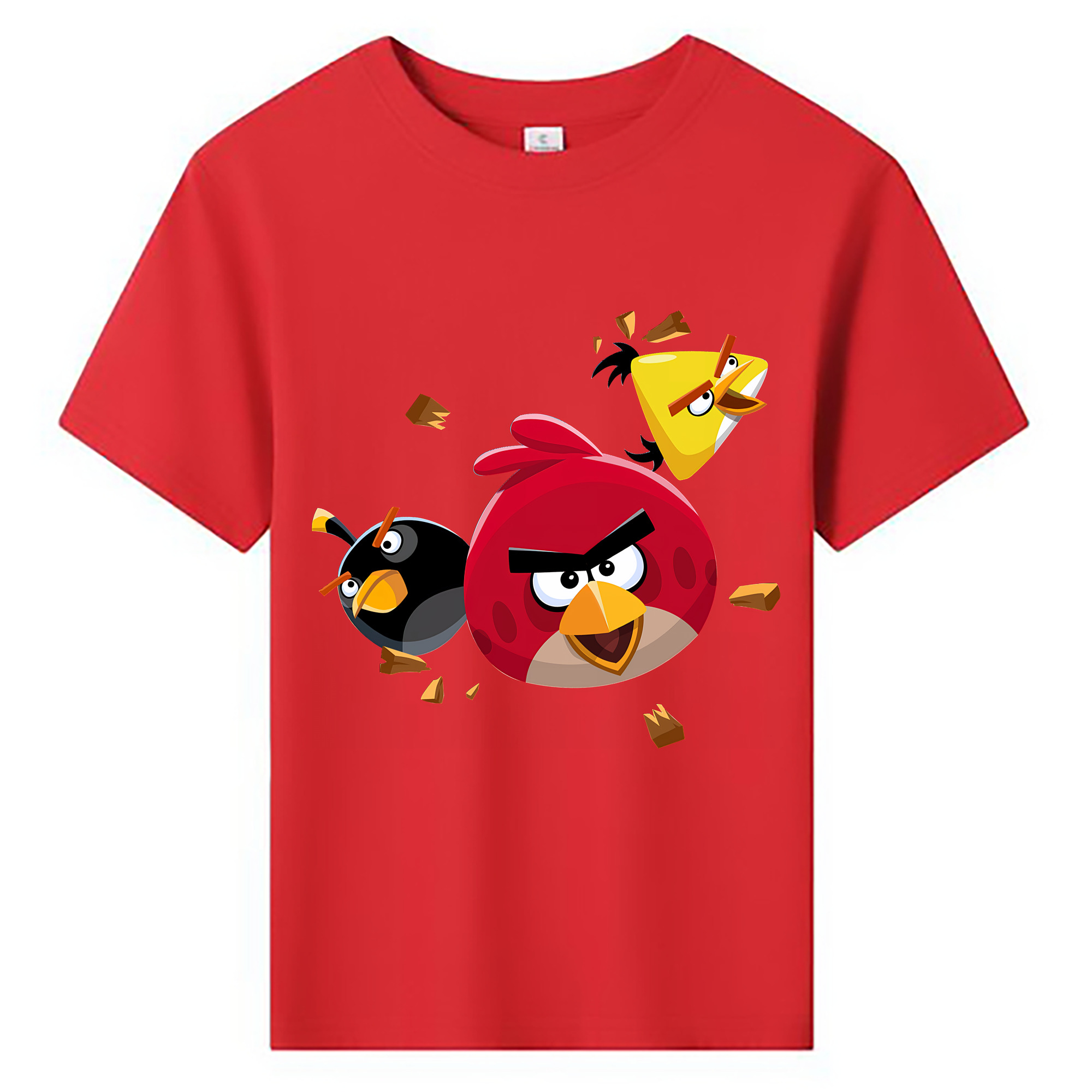 （画像用） Angry Birds アングリーバード 綿100％キッズTシャツ（フロントプリント）