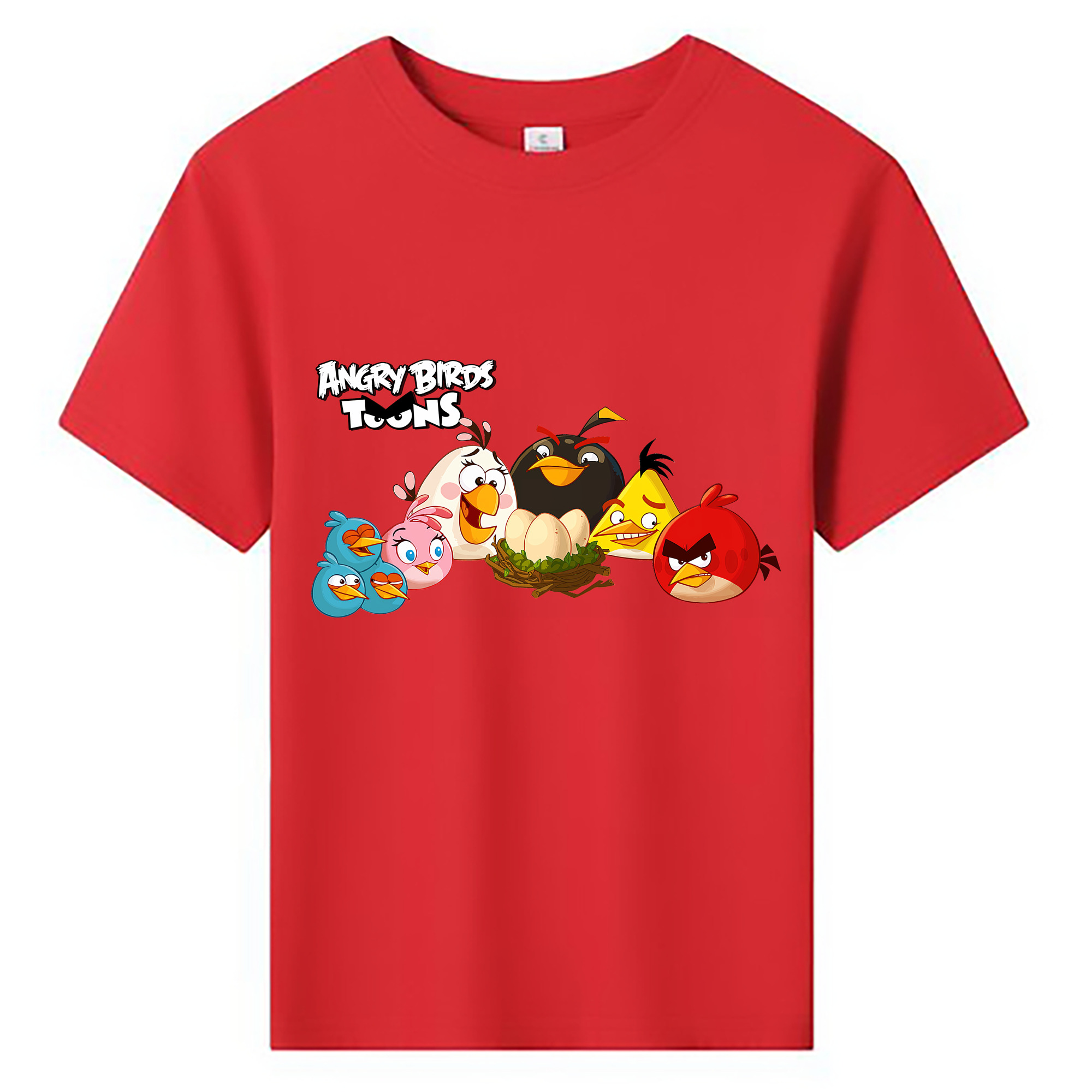 （画像用） Angry Birds アングリーバード 綿100％キッズTシャツ（フロントプリント）