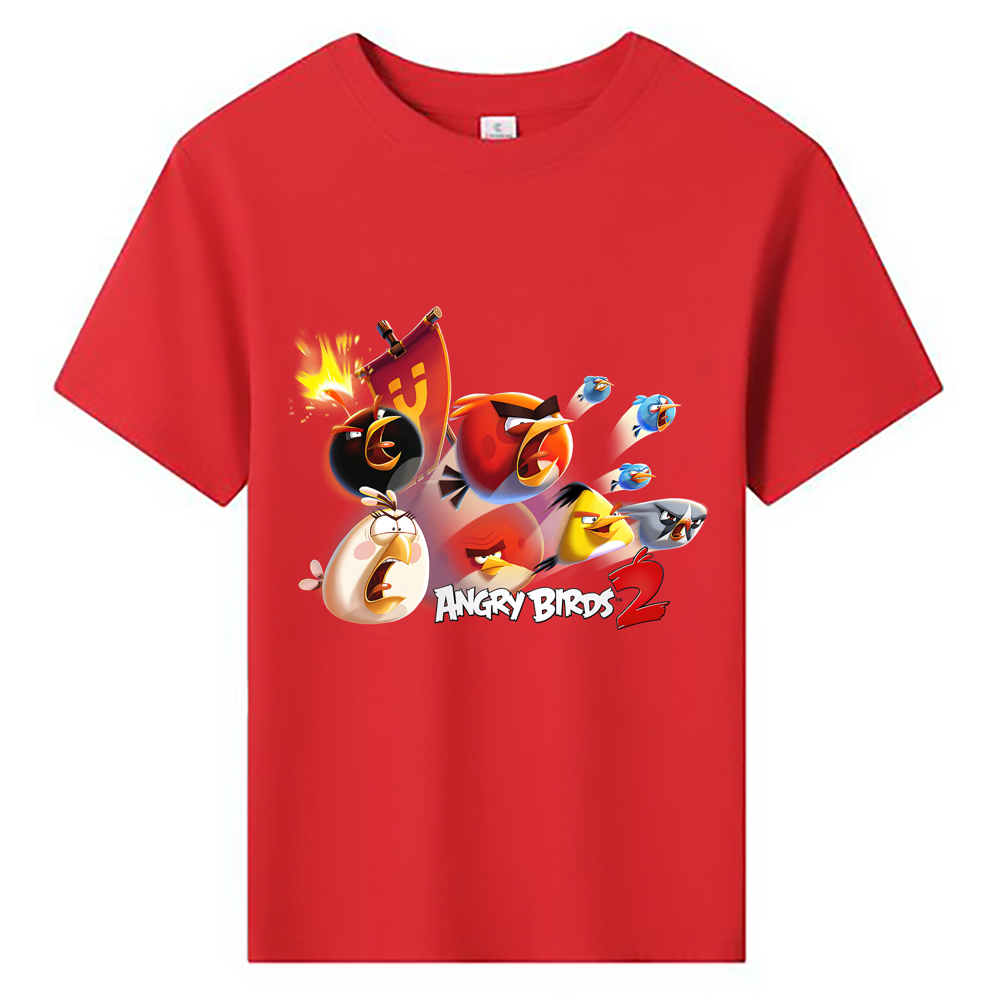（画像用） Angry Birds アングリーバード 綿100％キッズTシャツ（フロントプリント）