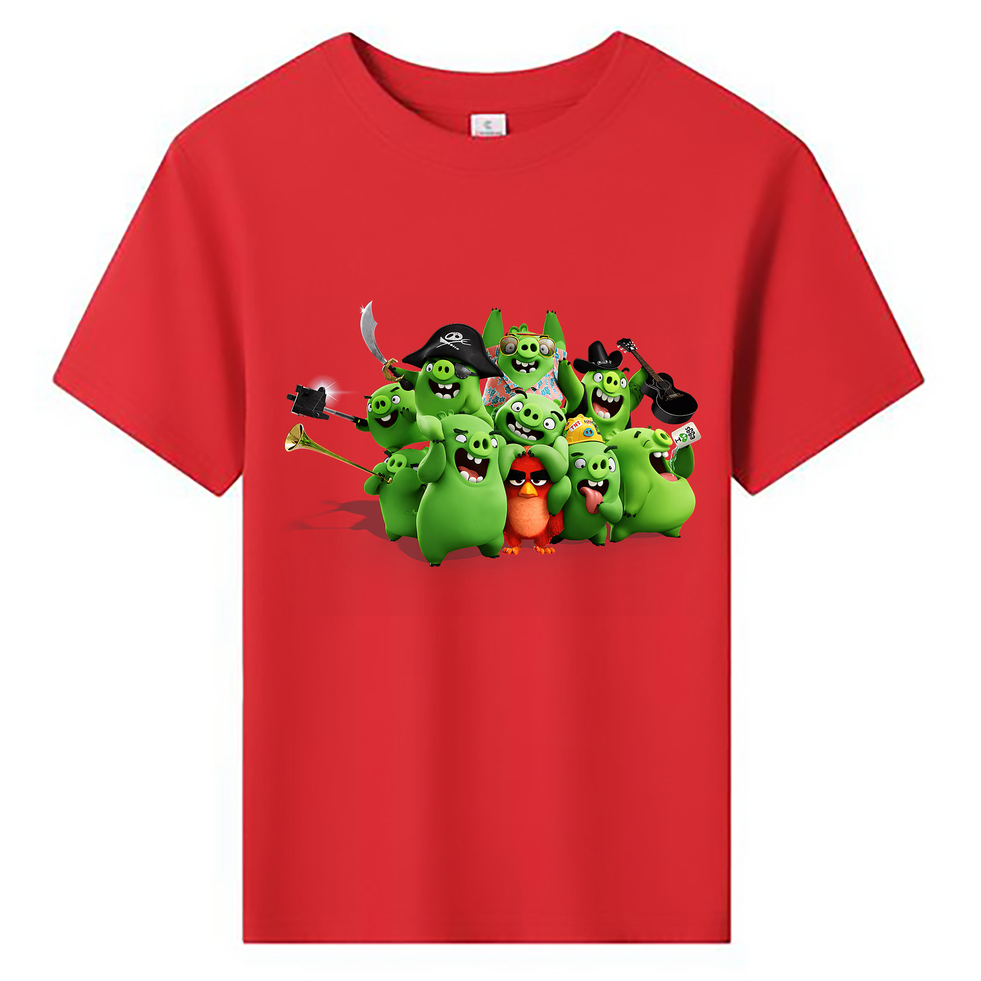 （画像用） Angry Birds アングリーバード 綿100％キッズTシャツ（フロントプリント）