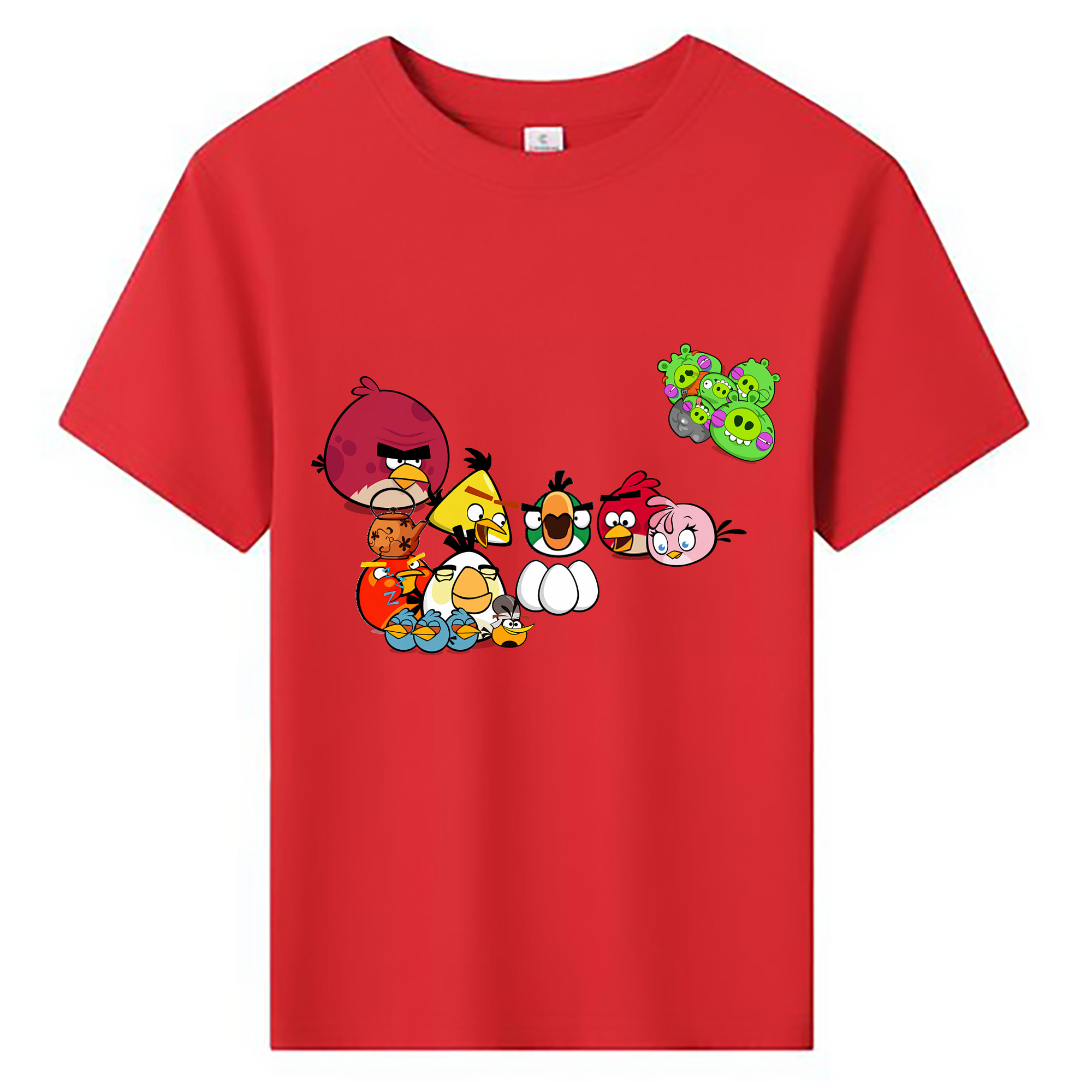 （画像用） Angry Birds アングリーバード 綿100％キッズTシャツ（フロントプリント）
