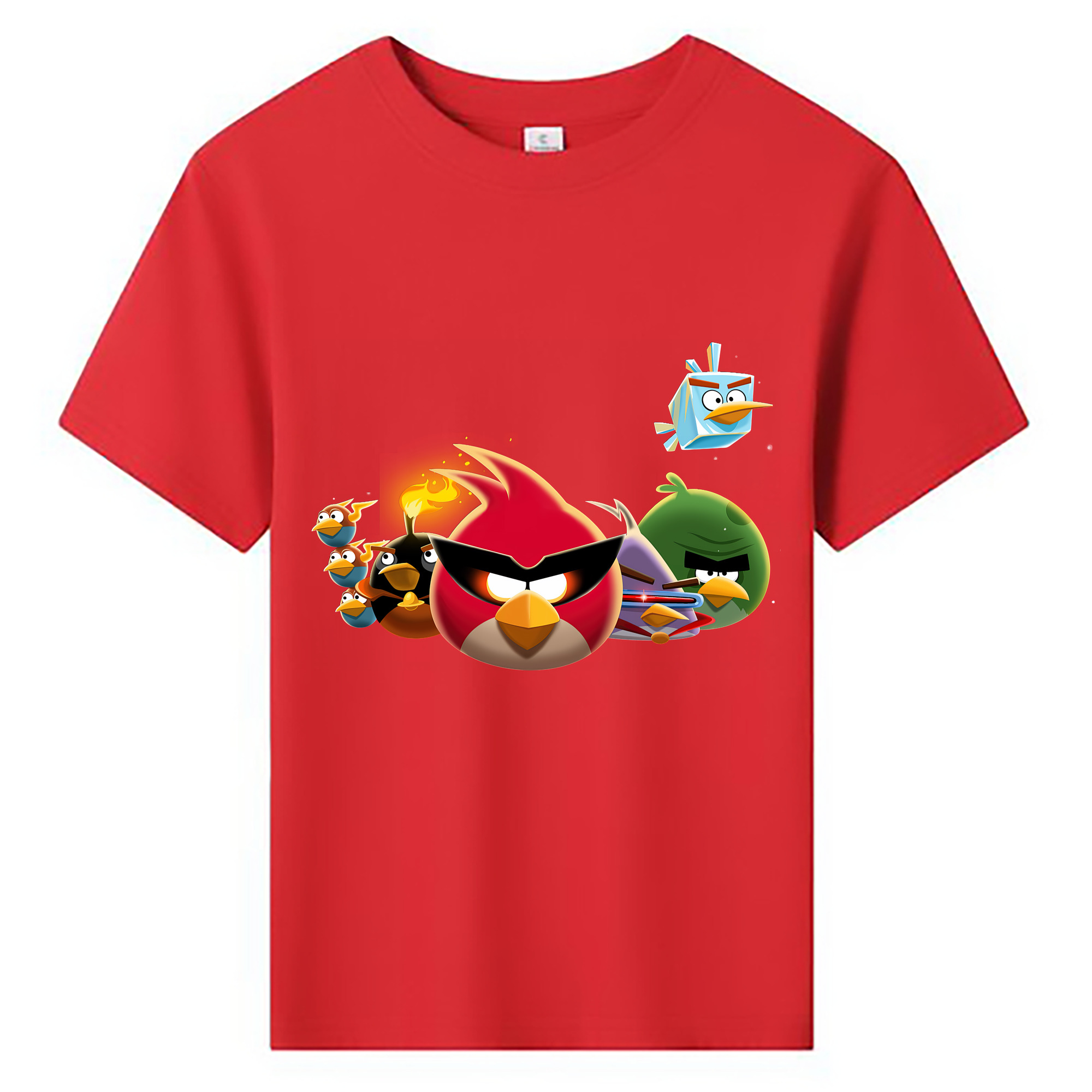 （画像用） Angry Birds アングリーバード 綿100％キッズTシャツ（フロントプリント）