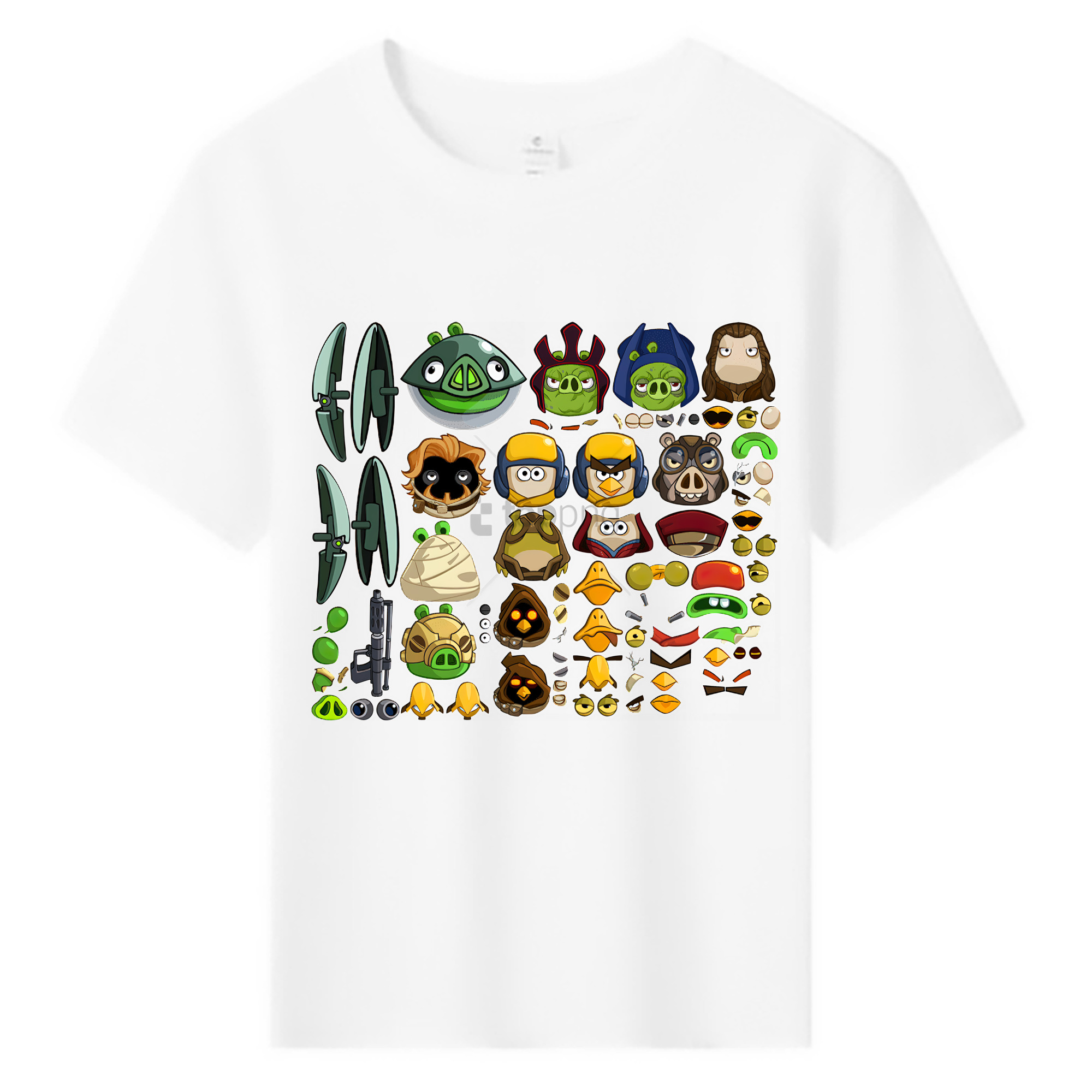 （画像用） Angry Birds アングリーバード 綿100％キッズTシャツ（フロントプリント）