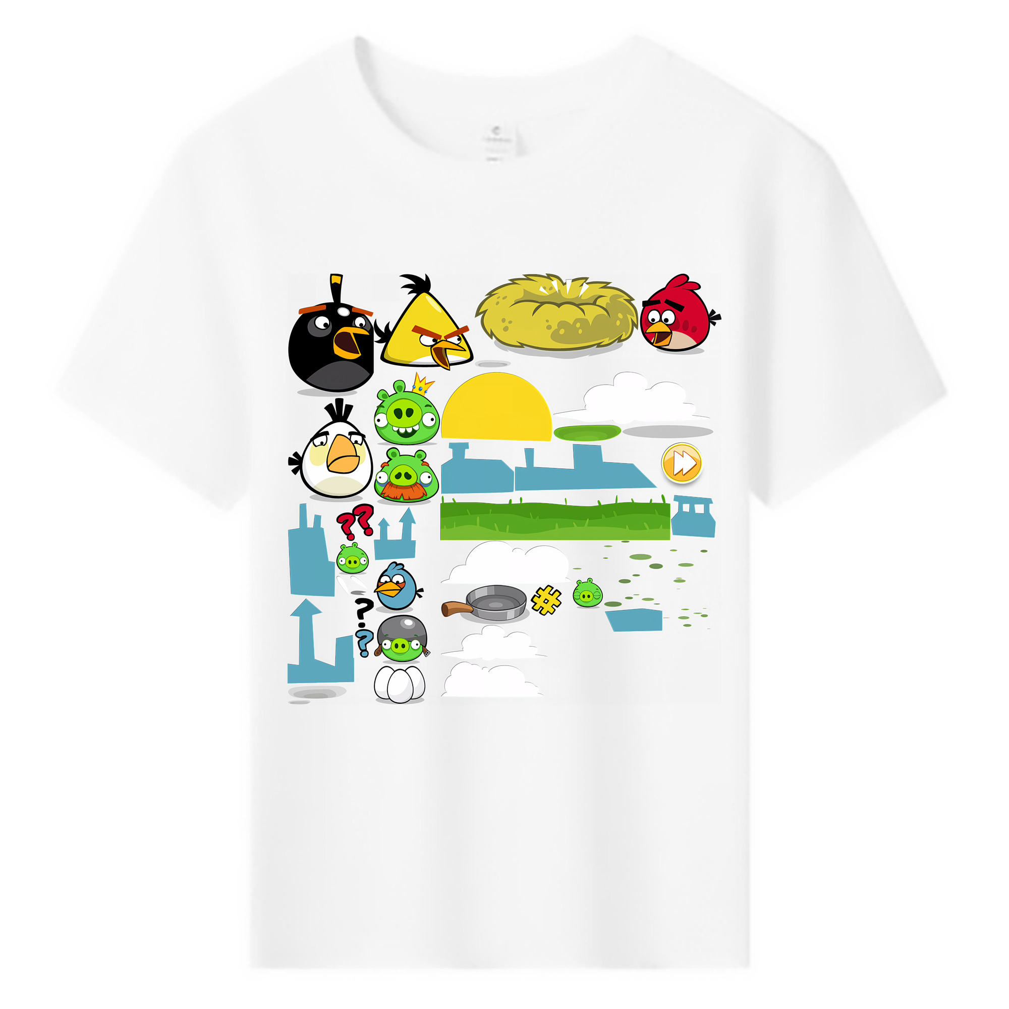 （画像用） Angry Birds アングリーバード 綿100％キッズTシャツ（フロントプリント）