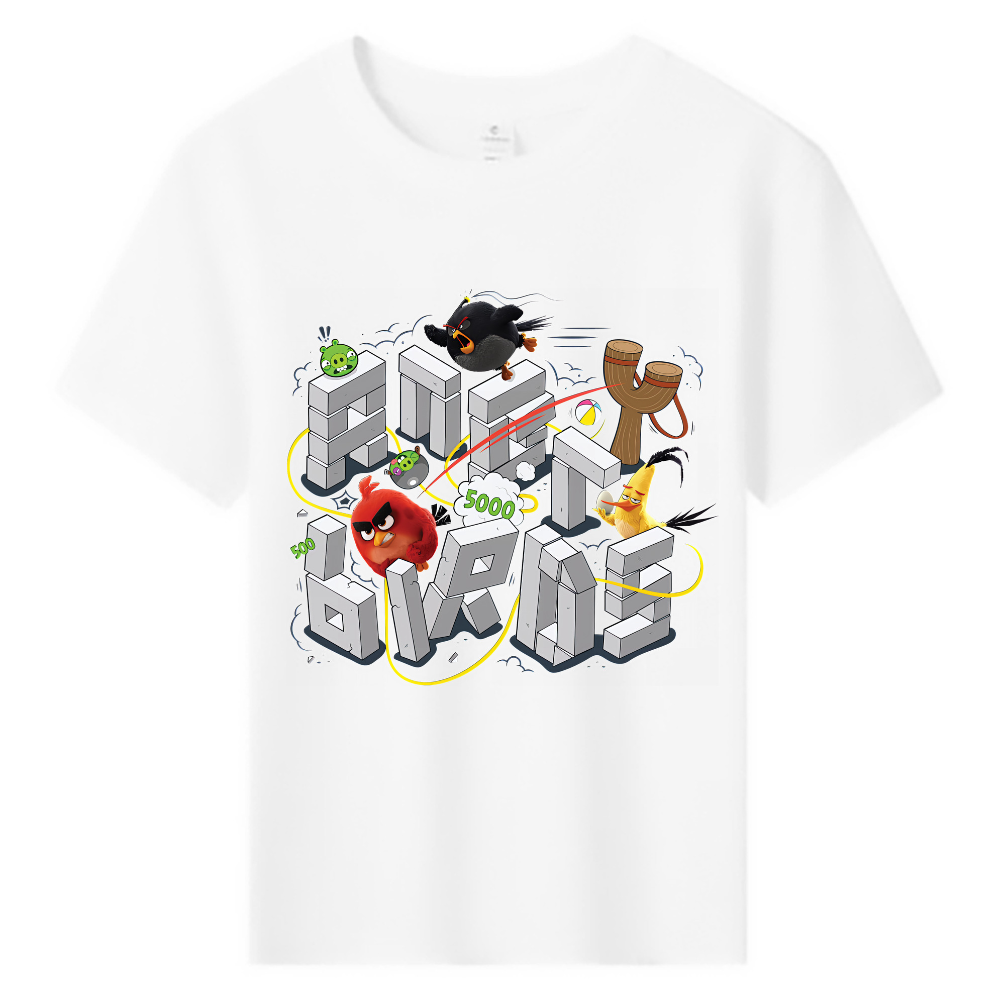 （画像用） Angry Birds アングリーバード 綿100％キッズTシャツ（フロントプリント）