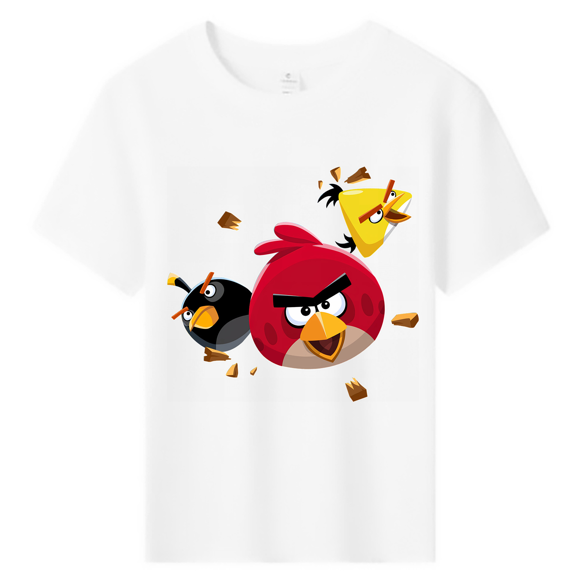 （画像用） Angry Birds アングリーバード 綿100％キッズTシャツ（フロントプリント）