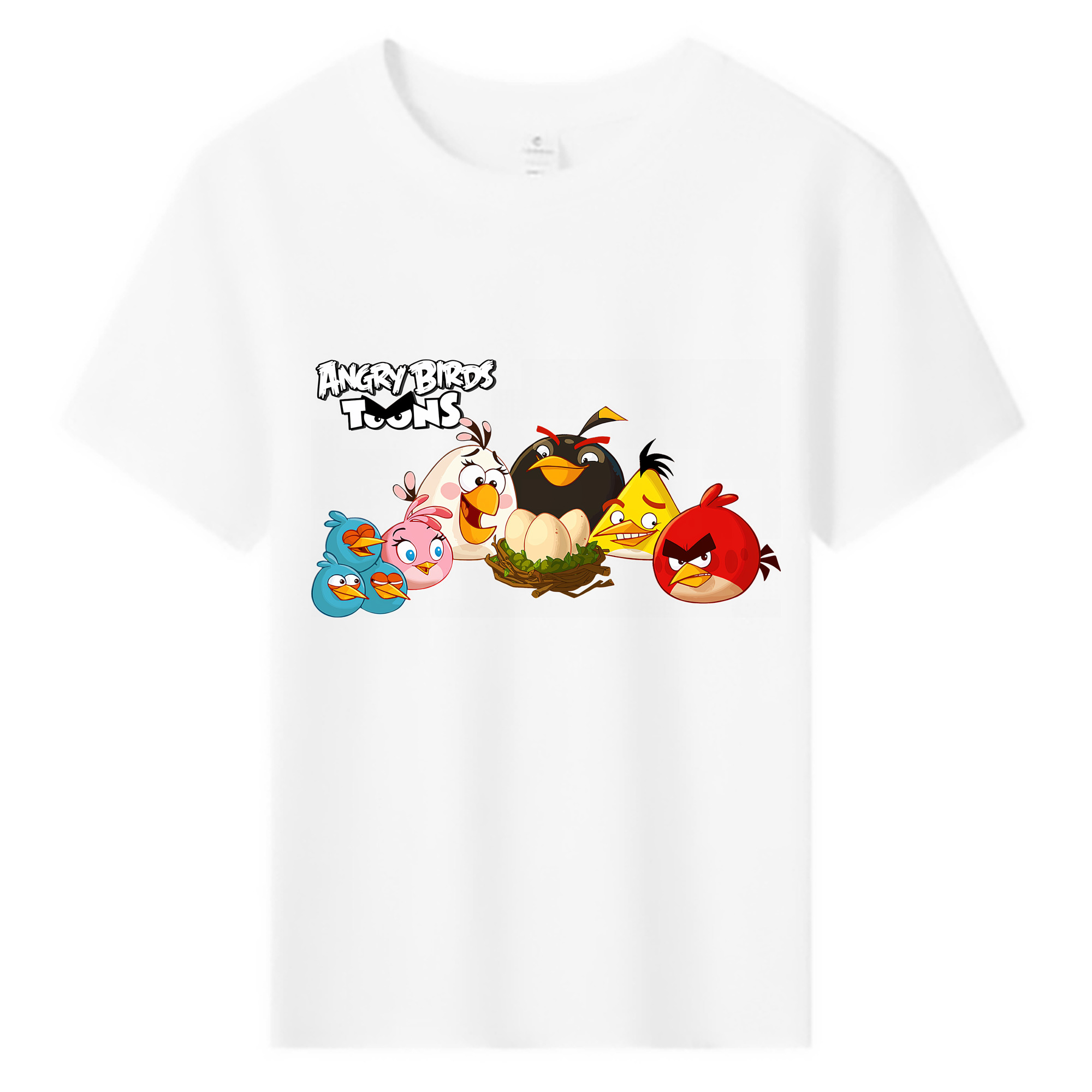 （画像用） Angry Birds アングリーバード 綿100％キッズTシャツ（フロントプリント）