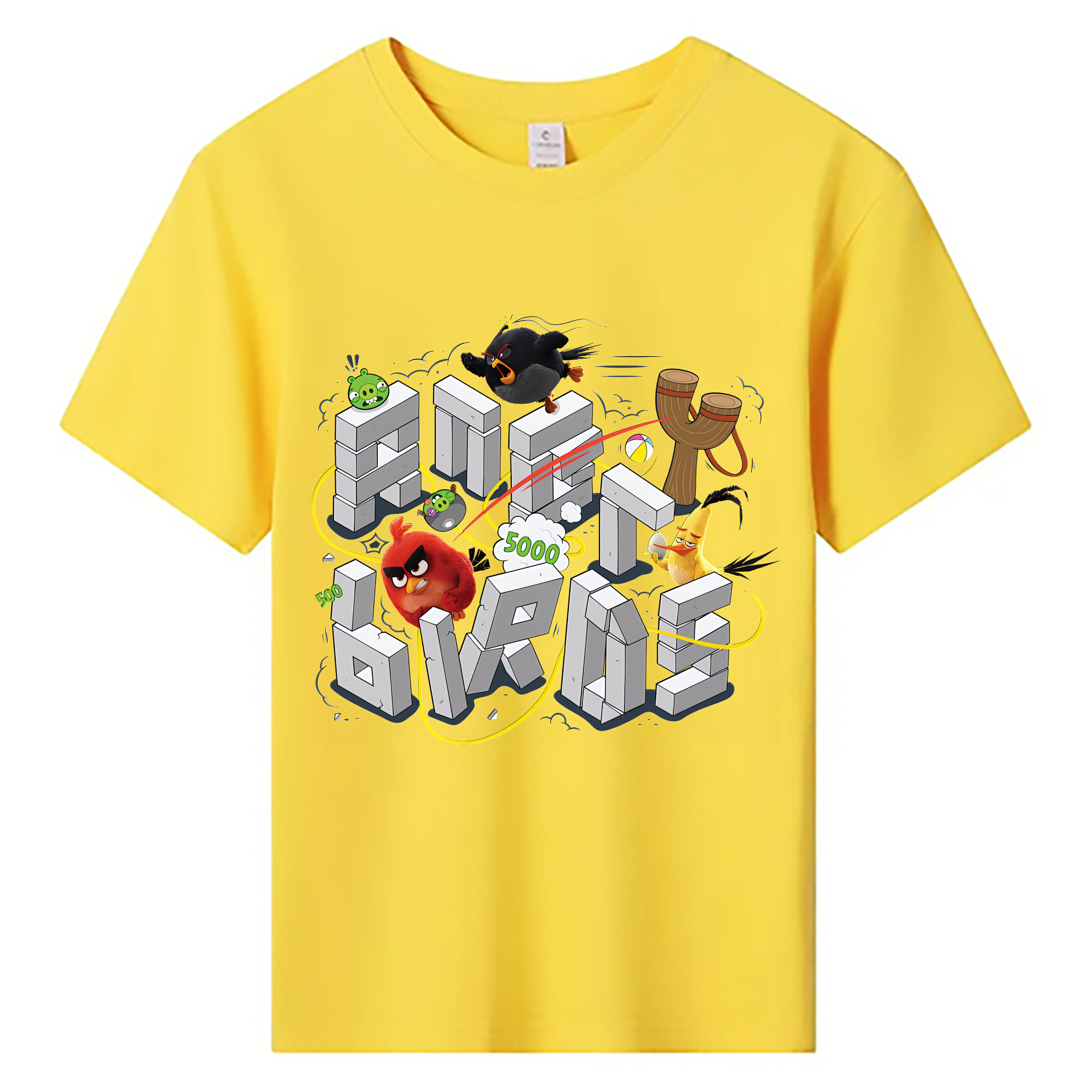 （画像用） Angry Birds アングリーバード 綿100％キッズTシャツ（フロントプリント）