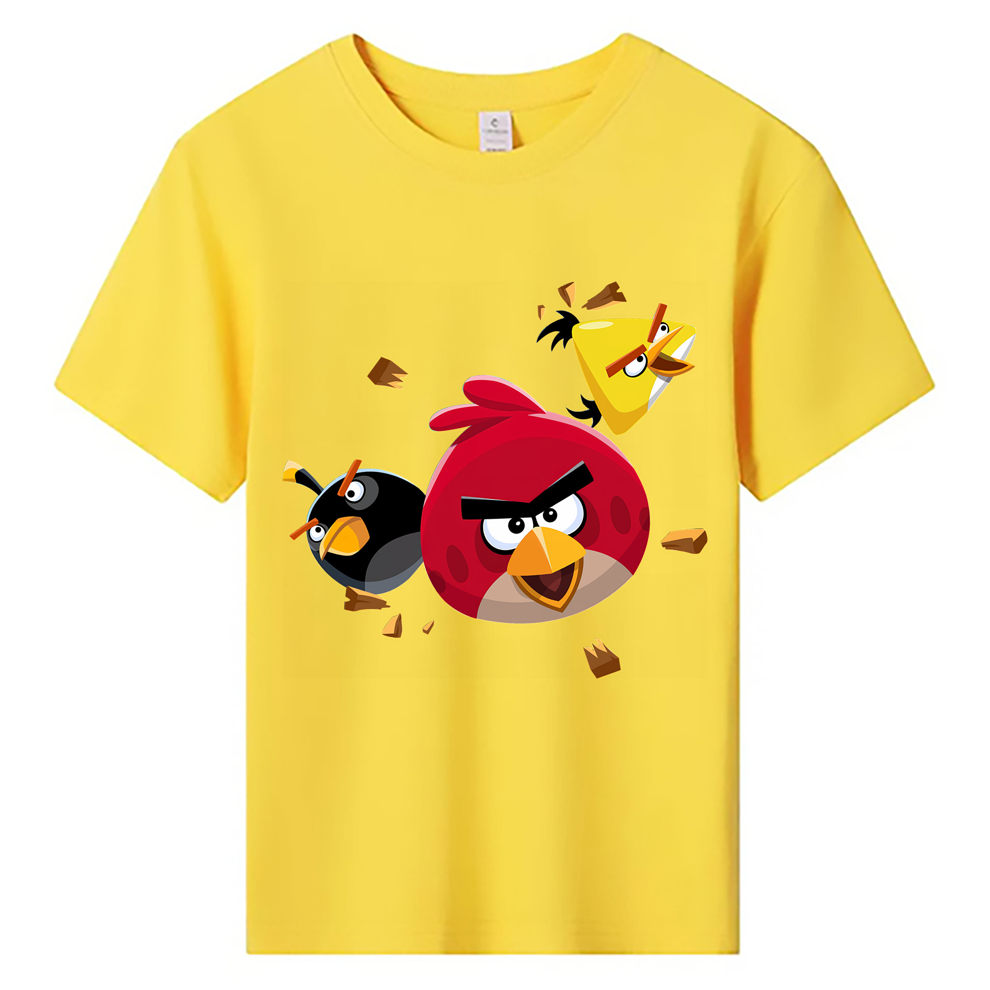 （画像用） Angry Birds アングリーバード 綿100％キッズTシャツ（フロントプリント）