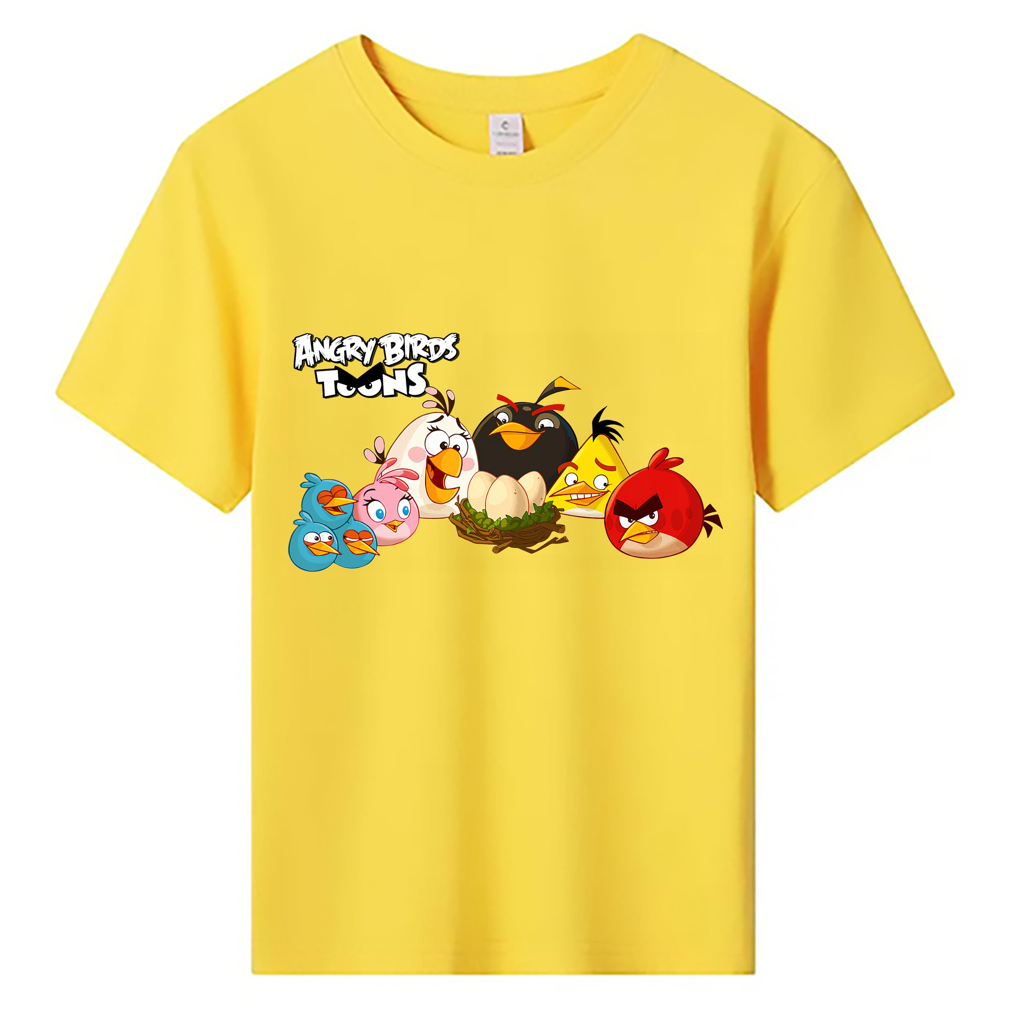 （画像用） Angry Birds アングリーバード 綿100％キッズTシャツ（フロントプリント）
