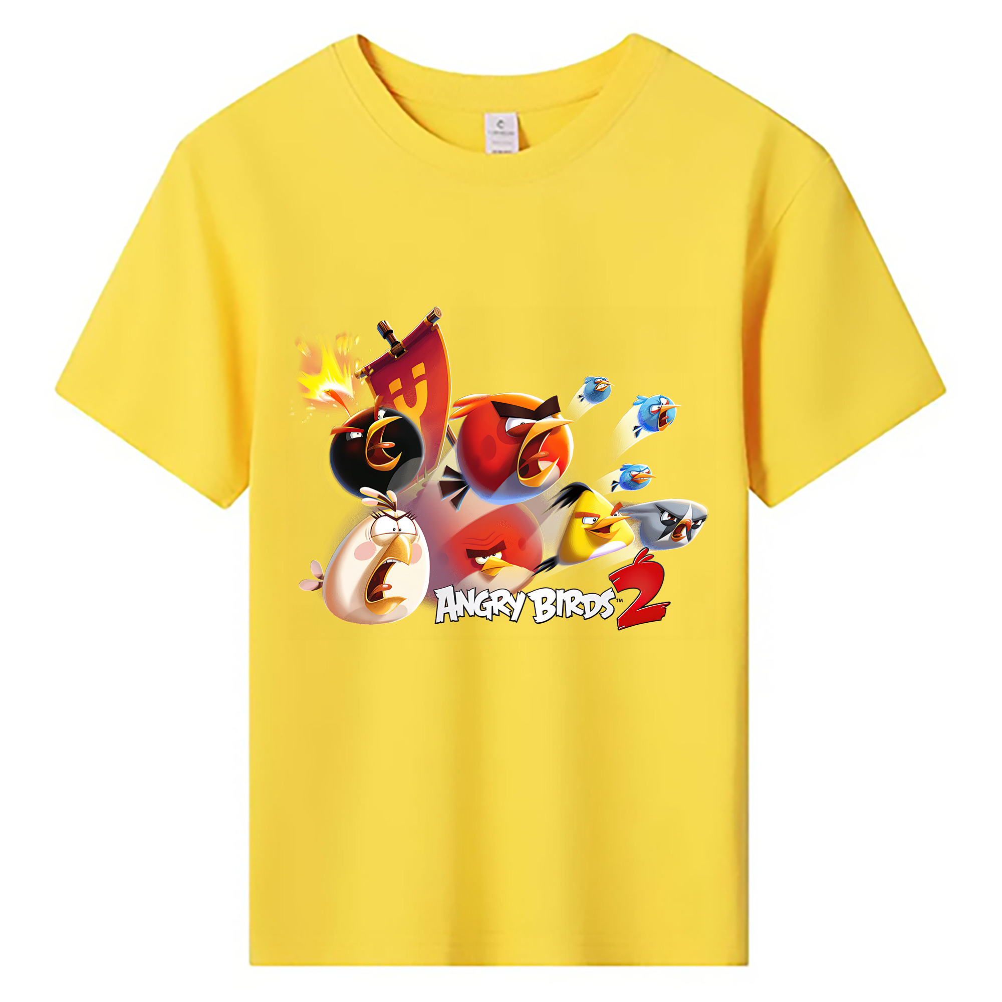 （画像用） Angry Birds アングリーバード 綿100％キッズTシャツ（フロントプリント）