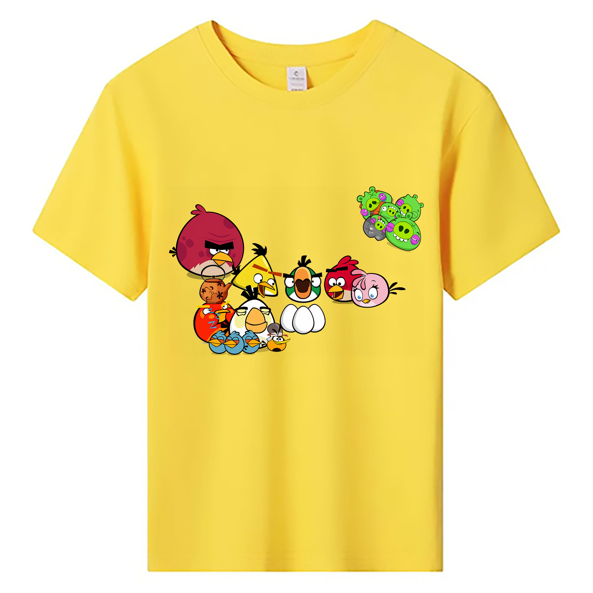 （画像用） Angry Birds アングリーバード 綿100％キッズTシャツ（フロントプリント）