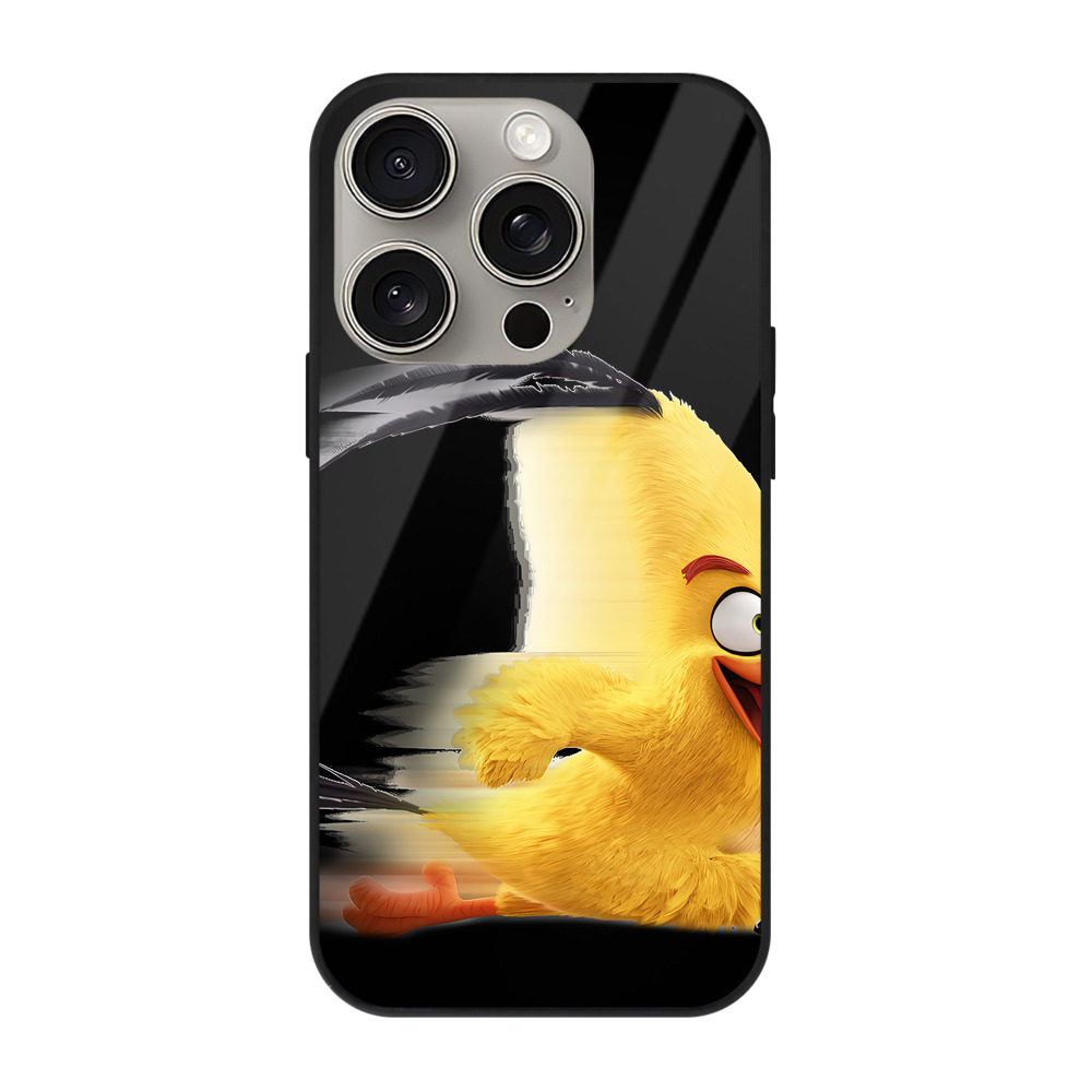 （画像用） Angry Birds アングリーバード 【iPhone15Pro対応】スマホケース 耐衝撃＆黄変防止 背面ガラス