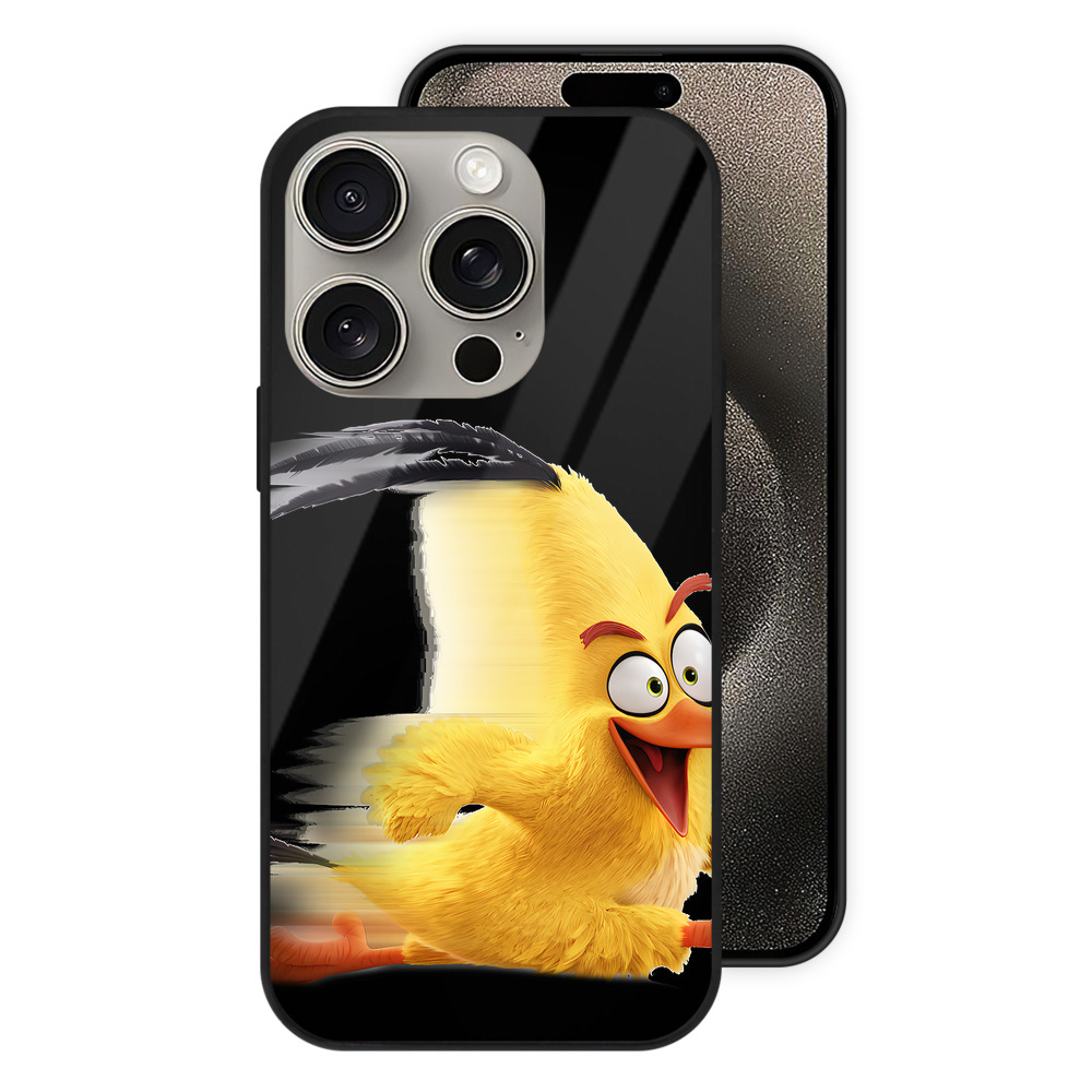 （画像用） Angry Birds アングリーバード 【iPhone15Pro対応】スマホケース 耐衝撃＆黄変防止 背面ガラス