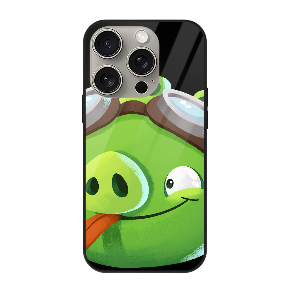 （画像用） Angry Birds アングリーバード 【iPhone15Pro対応】スマホケース 耐衝撃＆黄変防止 背面ガラス