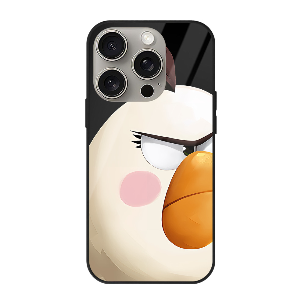（画像用） Angry Birds アングリーバード 【iPhone15Pro対応】スマホケース 耐衝撃＆黄変防止 背面ガラス