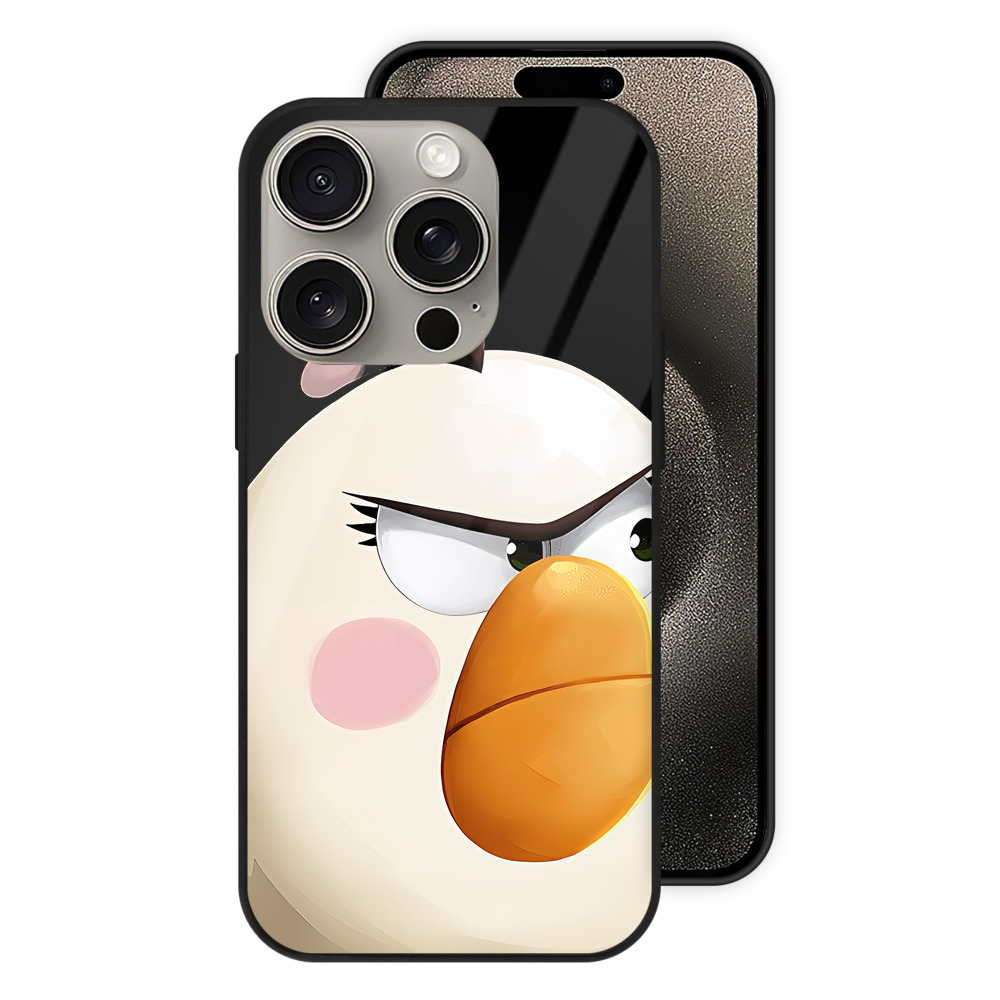 （画像用） Angry Birds アングリーバード 【iPhone15Pro対応】スマホケース 耐衝撃＆黄変防止 背面ガラス