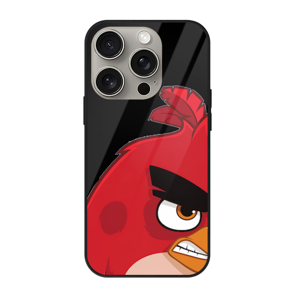 （画像用） Angry Birds アングリーバード 【iPhone15Pro対応】スマホケース 耐衝撃＆黄変防止 背面ガラス